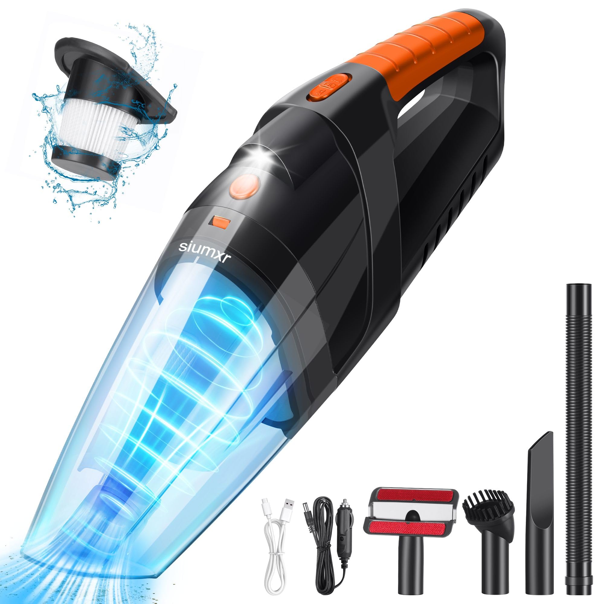 Siumxr Handheld Vacuum Cordless,Powerful Suction 30Mins Long Runtime, Dust Busters Cordless Rechargeable With Two Washable Filte