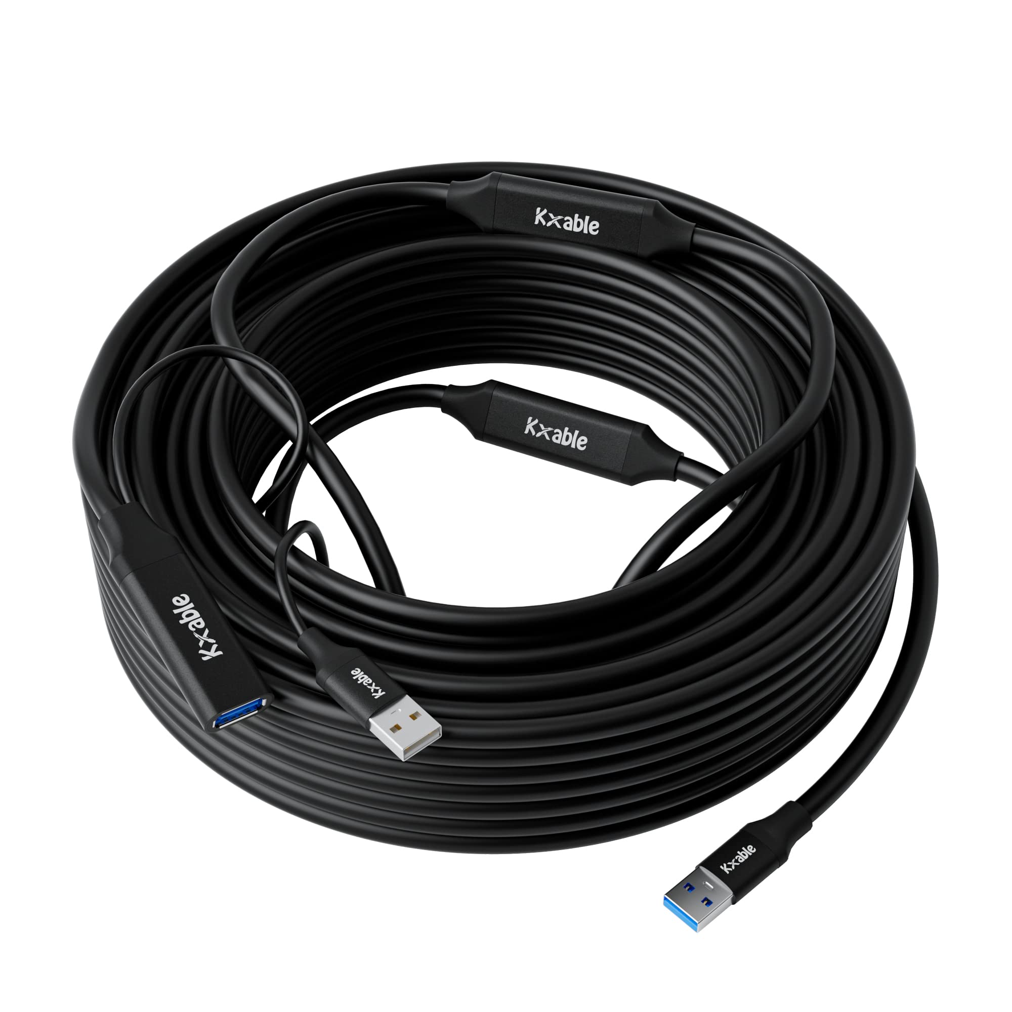 Usb 3.0 Active Extension Cable 75 Feet, Type A Male To Female Extender Cord, Usb Repeater Cable With 3 Signal Boosters & Usb Pow