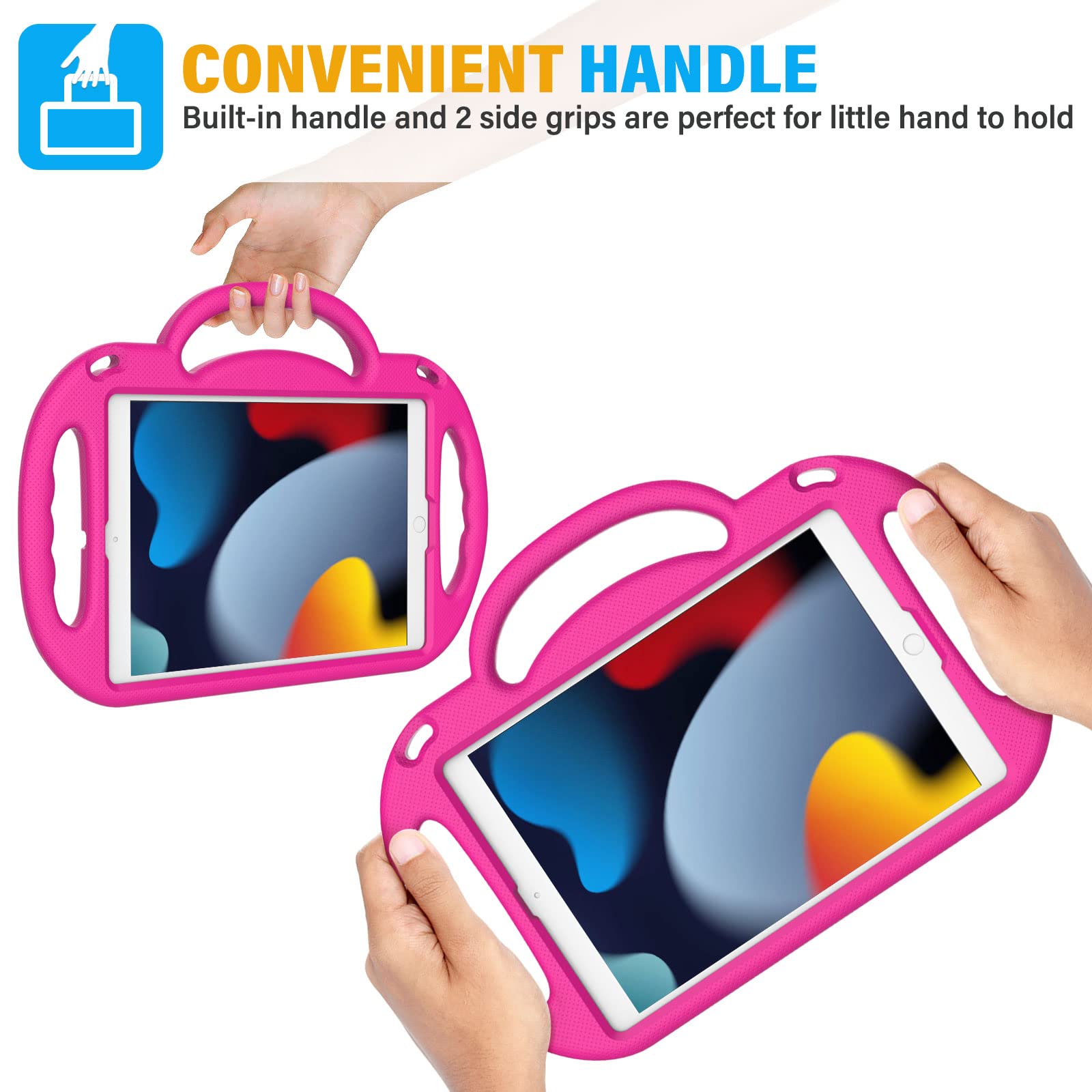 Suplik Ipad 10.2 Case For Kids, Ipad 9Th/8Th/7Th Generation Case, Ipad 10.2 2021/2020/2019 Protective Case With Shoulder Strap H