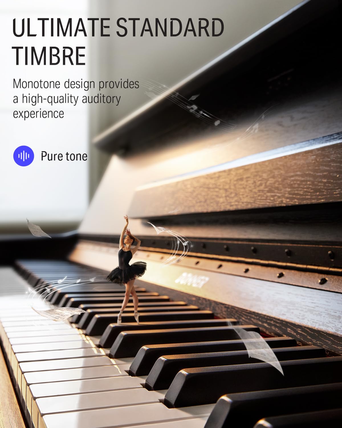 Donner Ddp 90 Digital Piano, 88 Key Weighted Piano Keyboard For Beginner/Professional W/Three Pedals, Supports U Disk Music Play