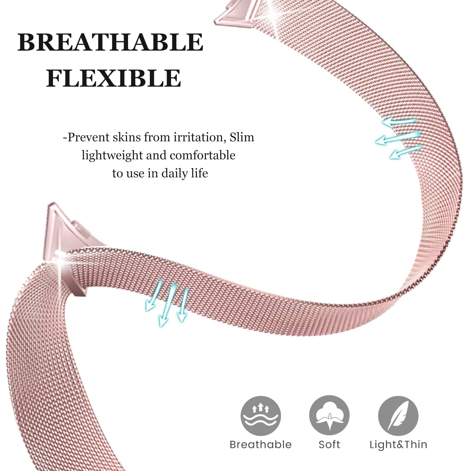 Ninki Stainless Steel Watch Band Compatible For Slim Google Pixel Watch 2 Bands/Pixel Watch Band Women Men,[No Gap] Metal Busine