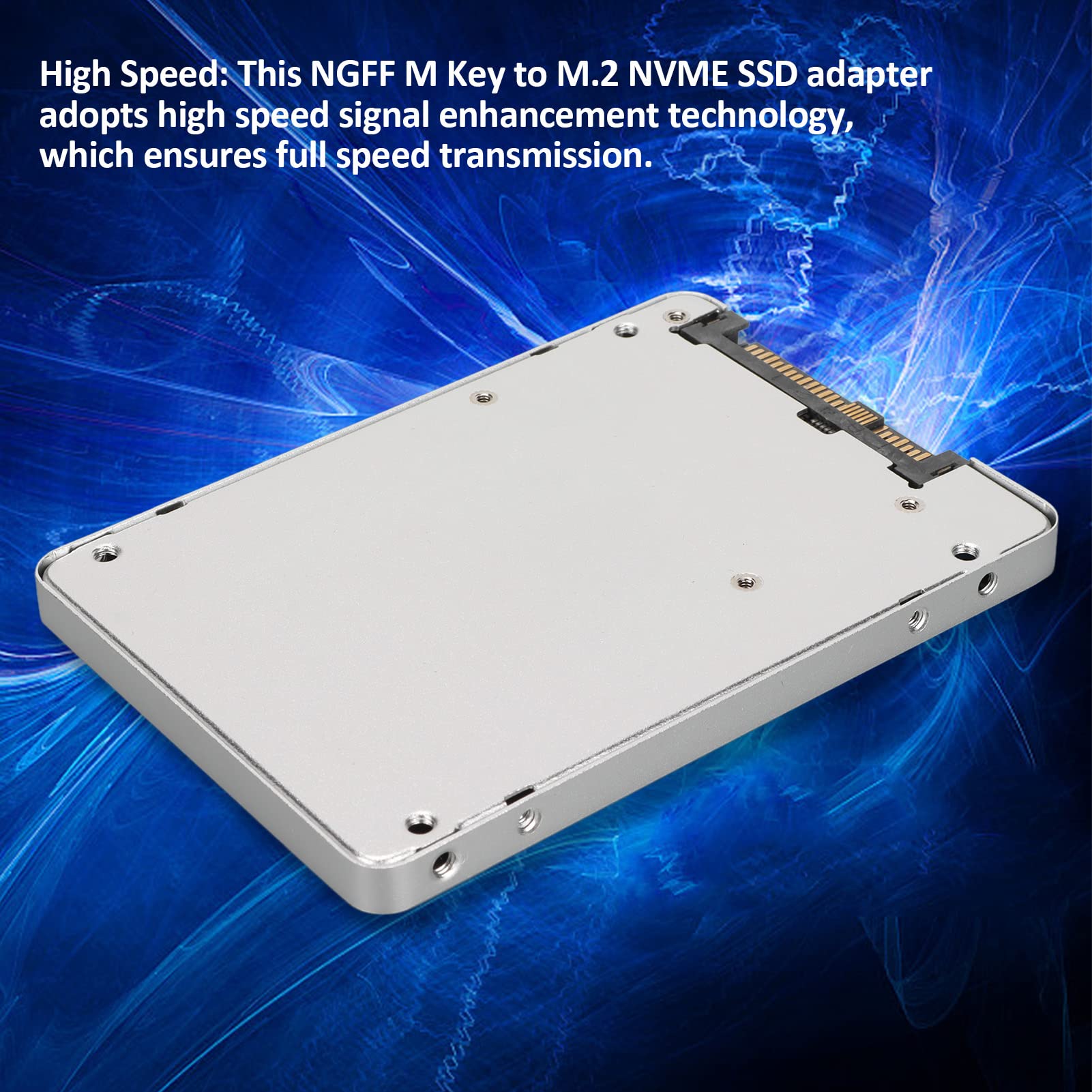 Ngff M Key To M.2 Nvme Ssd Enclosure, 2.5 Inch Ssd Hard Disk Box, Ngff M.2 Nvme Pcie 4.0 X 4 Sata 6G U.2 Sff8639, Easy To Instal