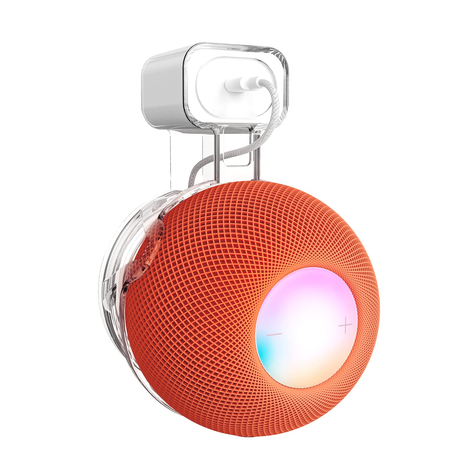 Heymoontong Transparent Outlet Wall Mount Holder Stand Fits For Apple Homepod Mini, A Space Saving Accessory For Homepod Mini Sm