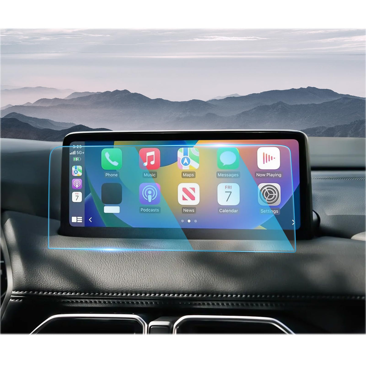 Cdefg For 2021 2022 2023 2024 2025 Mazda Cx5 Cx9 Screen Protector For Mazda Cx-5 Cx-9 Accessories Touch Screen 10.25' Tempered Glass