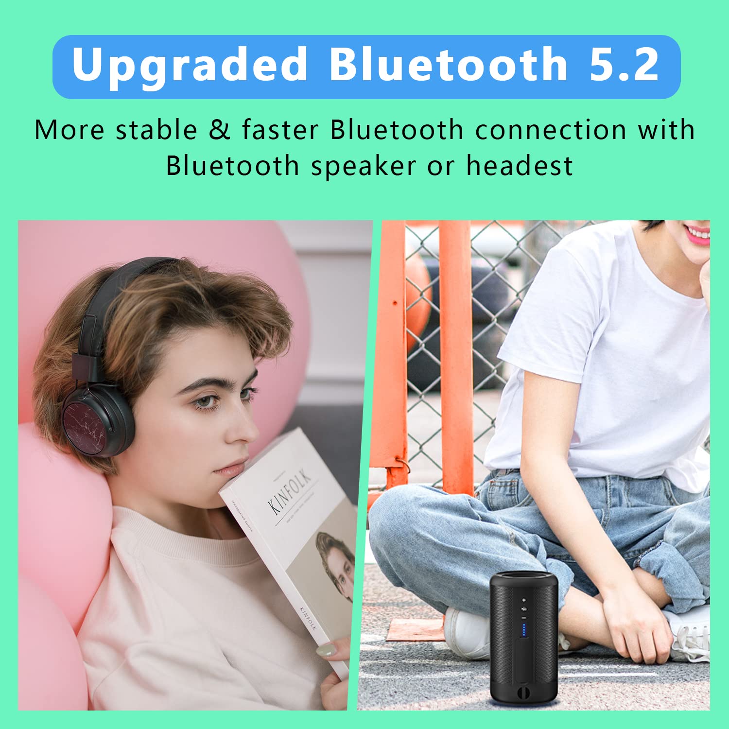 128Gb Mp3 Player With Bluetooth 5.2, Aimoonsa Music Player With Built In Hd Speaker, Fm Radio, Voice Recorder, Hifi Sound, E Boo