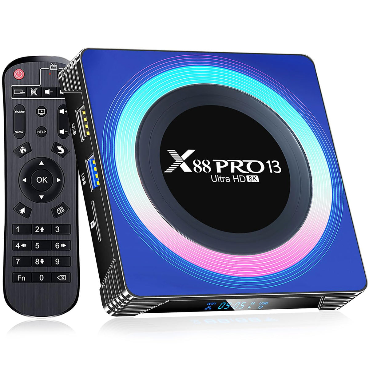 Bl Android Tv Box 13.0, 2025 Android Tv Box 4Gb Ram 32Gb Rom 6K 8K Wi-Fi 6, X88Pro 13 Tv Box Android Rk3528 Quad-Core 2.4G/5G Wi-Fi Bluetooth 5.0 Usb 3.0 Android Box