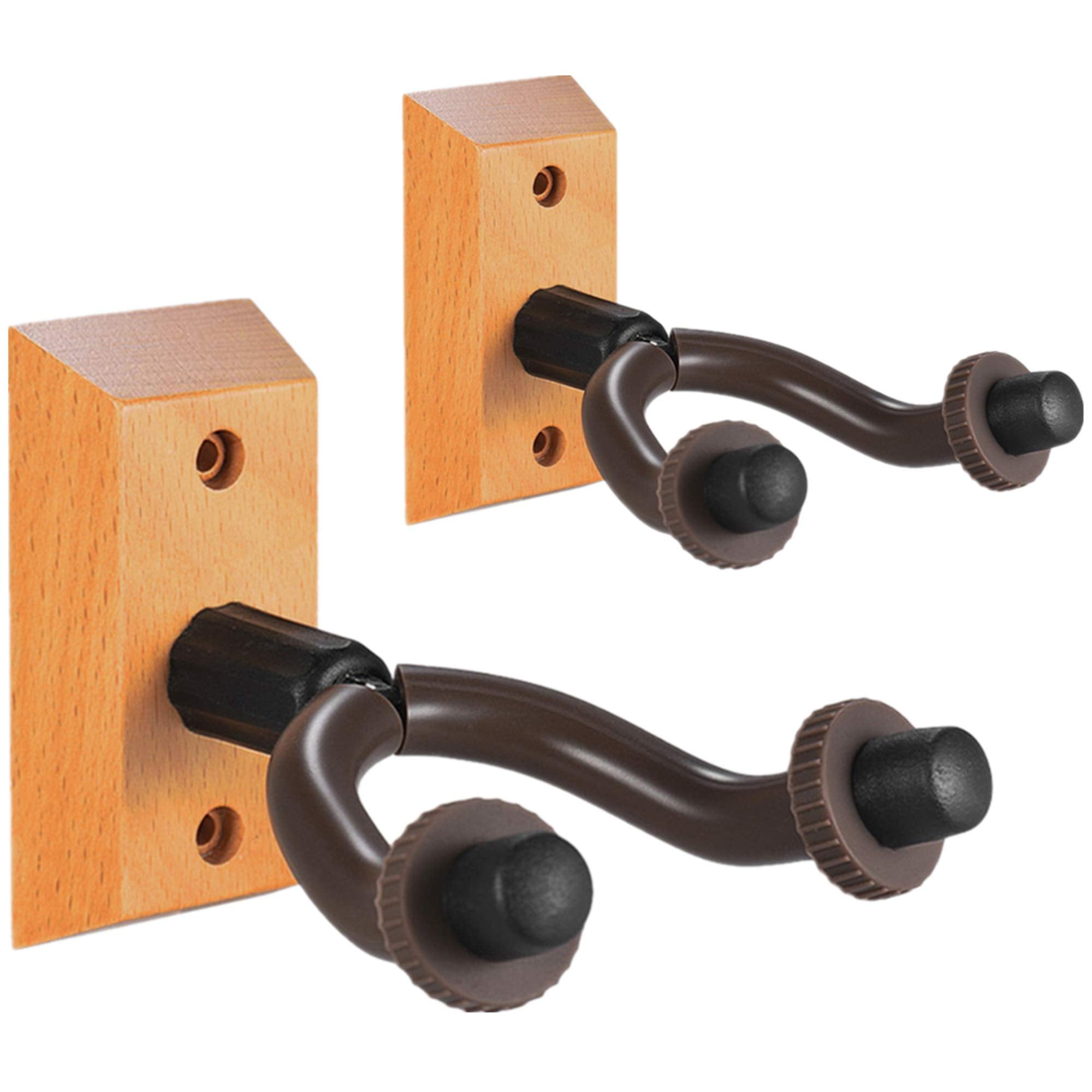 Cc Caihong Guitar Hanger Wall Mount 2 Pack, Guitar Wall Hangers Hooks Holder Stand Wood Display With Screws   Easy To Install  