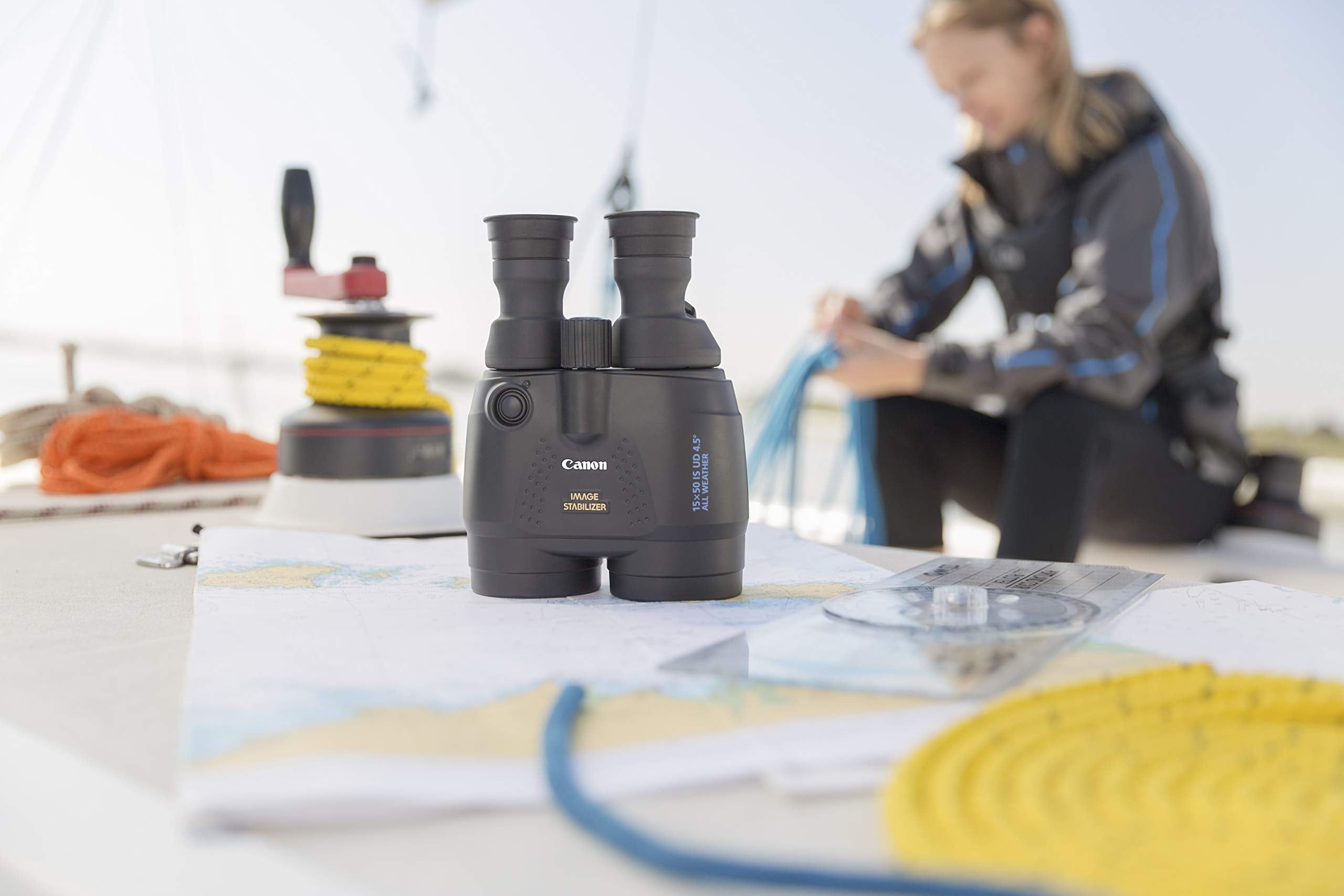 Canon 15 X 50 Image Stabilising All Weather Binoculars With Neck Strap & Case