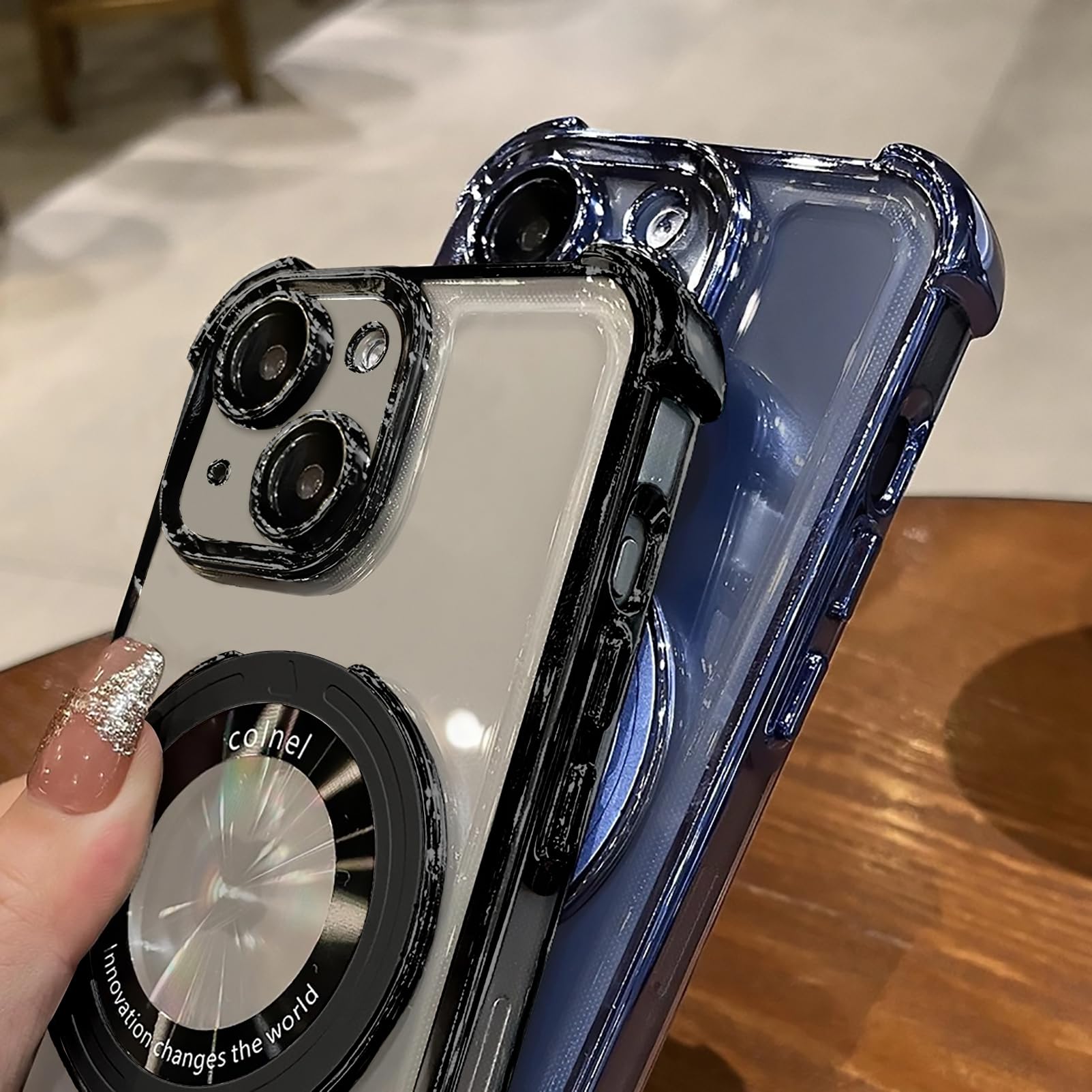 Uioeua For Iphone 14 Case With Magnetic Ring Stand,[Compatible With Magsafe] Four Corners Shockproof [Military Grade Drop Protec