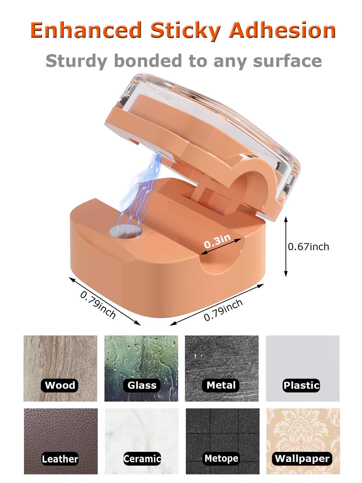 8 Pack Magnetic Cable Clips, Adjustable Cord Holder For Under Desk Cable Management, Adhesive Charger Wire Organizer Keeper For