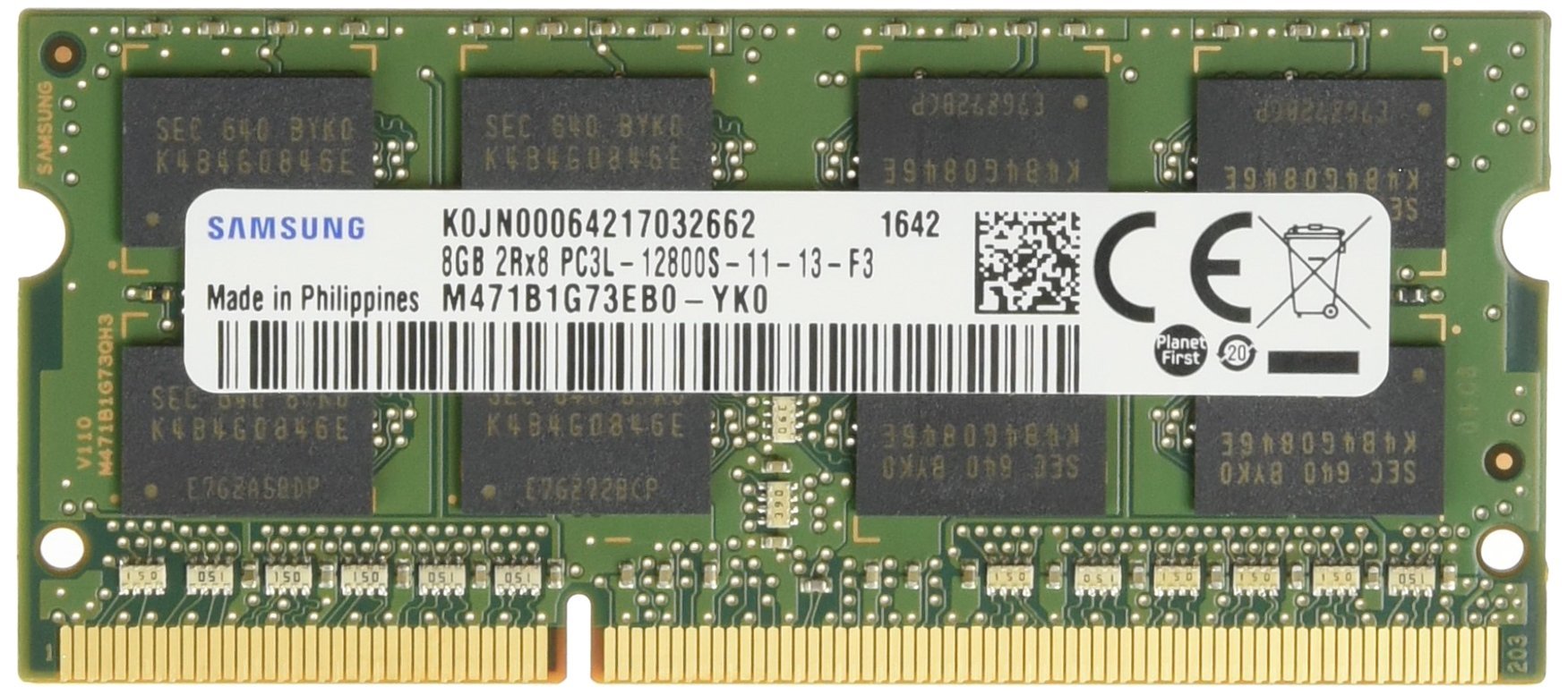 Dell 8GB DDR3L 1600 PC3L 12800 204Pin Sodimm Low Voltage RAM Memory Upgrade P/N SNPN2M64C/8G