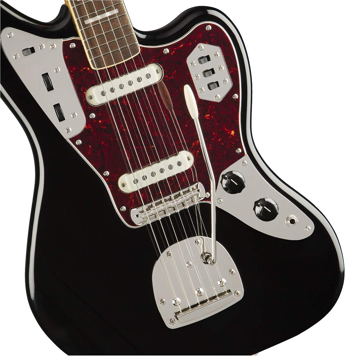 Squier Classic Vibe 70S Jaguar Electric Guitar, With 2-Year Warranty, Black, Laurel Fingerboard