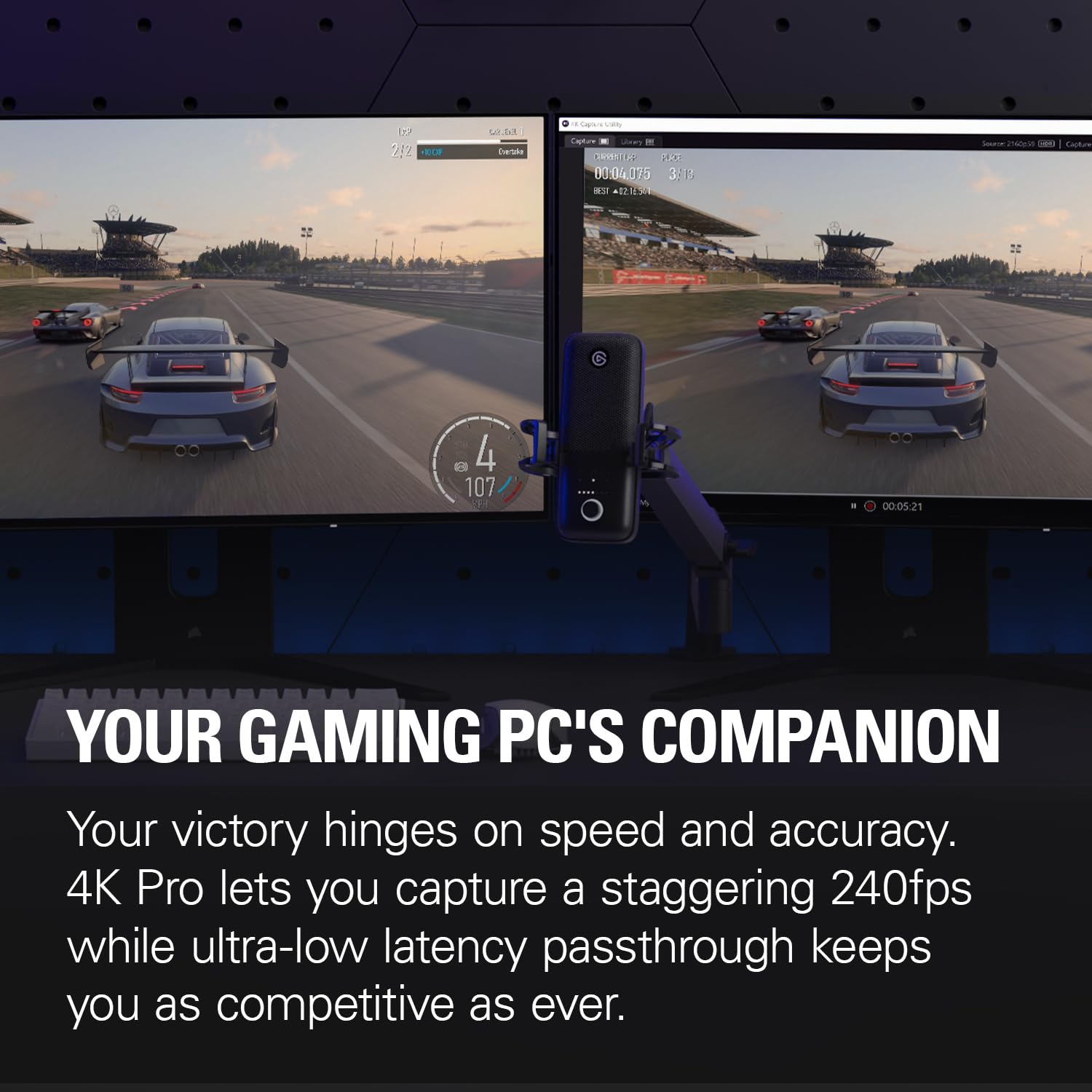 Elgato 4K Pro, Internal Capture Card: 8K60 Passthrough/4K60 Hdr10 With Ultra Low Latency On Ps5, Xbox Series X/S, Obs And More,