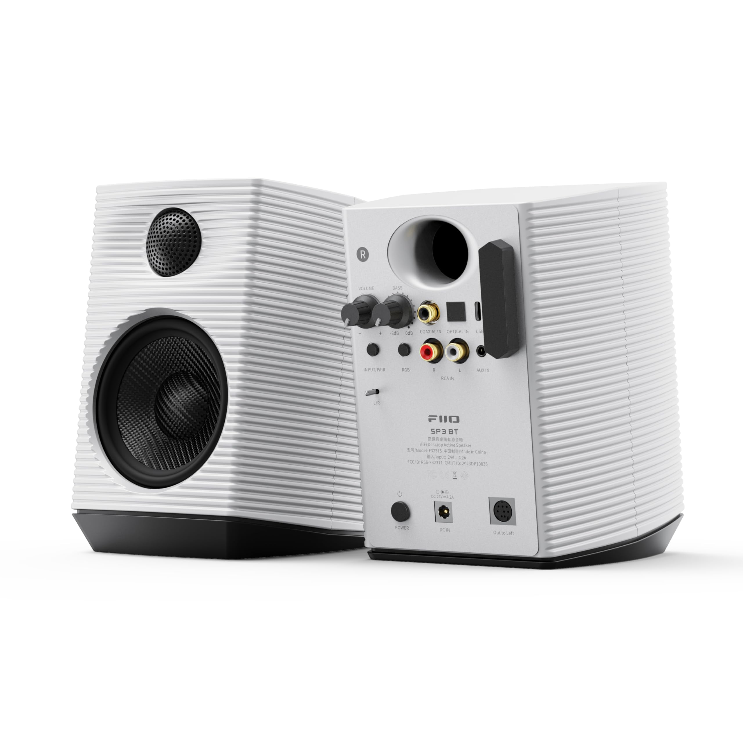 Fiio Sp3 Bt Hifi Bluetooth Active Desktop Speakers   80W Stereo Computer Speakers And Home Music Sound System With Aux Audio/Coax/Optical/Type C/Rca (Bluetooth Black)