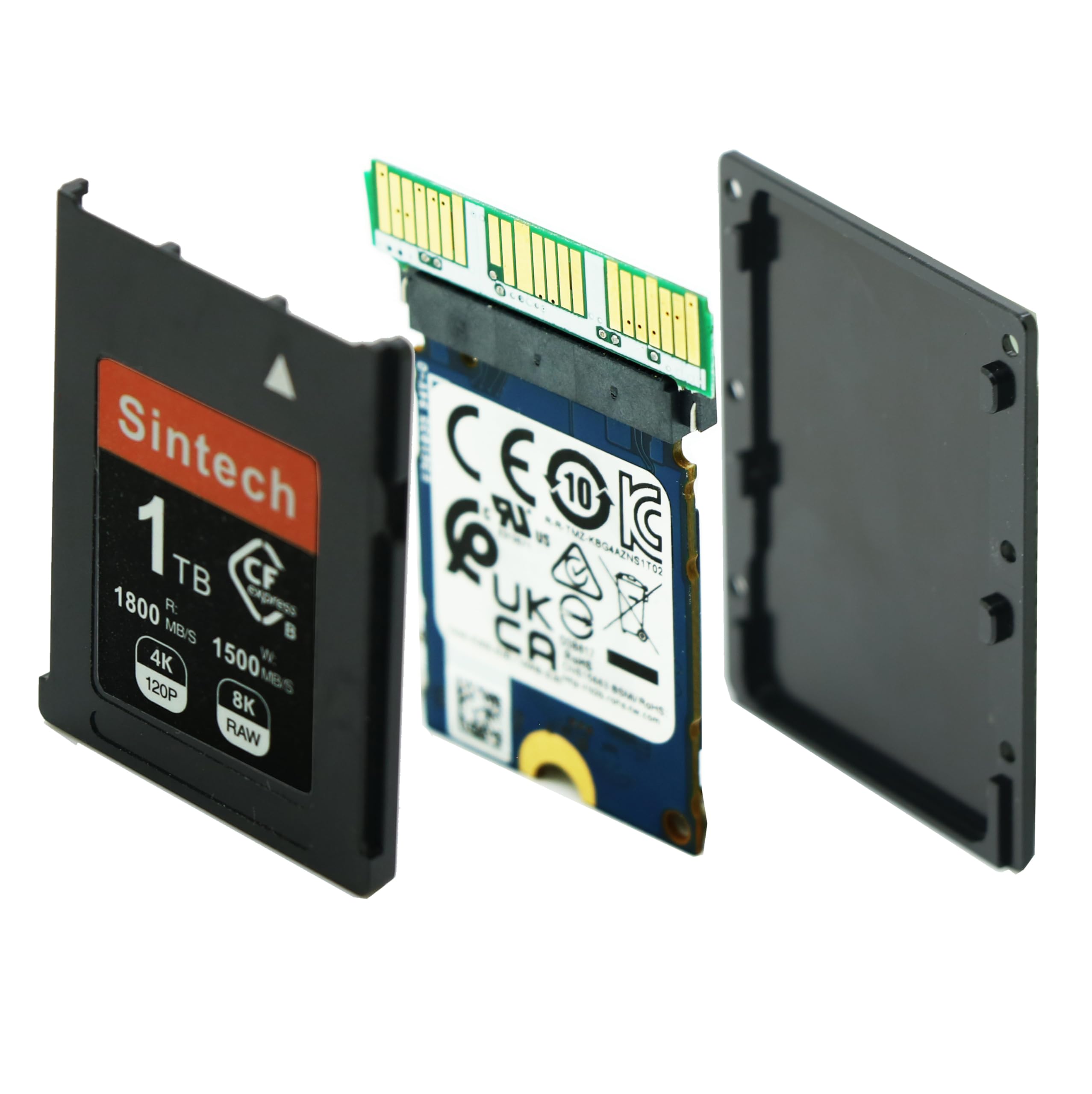 Sintech Diy Cfexpress Type B Card,Cfe Card To M.2 Nvme Ssd,Compatible With Nikon Z6 Z7 Z9 D6 D850,Canon R3 R5C