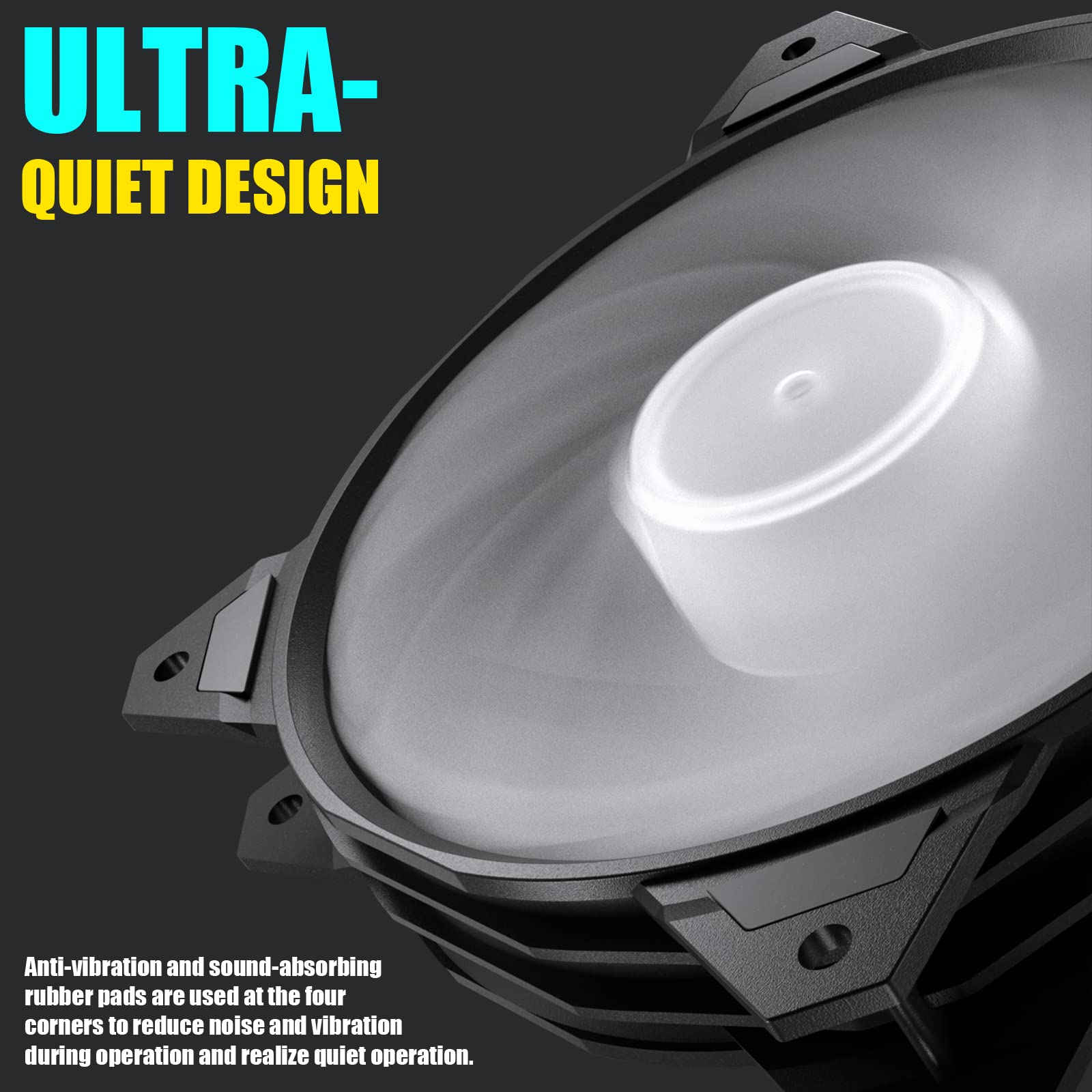 Uphere Long Life 120Mm 3 Pin High Airflow Quiet Edition White Led Case Fan For Pc Cases, Cpu Coolers, And Radiators 3 Pack,Pf120