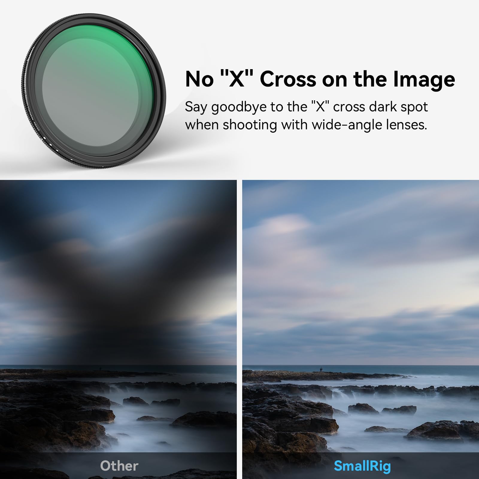 Smallrig 52Mm Magnetic Variable Nd Filter Nd2 Nd32 (1 5 Stops) No X Cross Hd Optical Glass Waterproof Scratch Resistant Magnetic