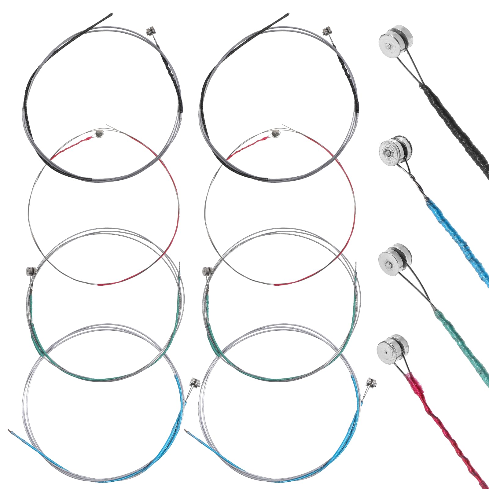 8 Pcs Violin Strings Full Set(G D A E), Universal Carbon Steel Copper Wound With Copper Plated Ball End For Instruments 4/4 3/4