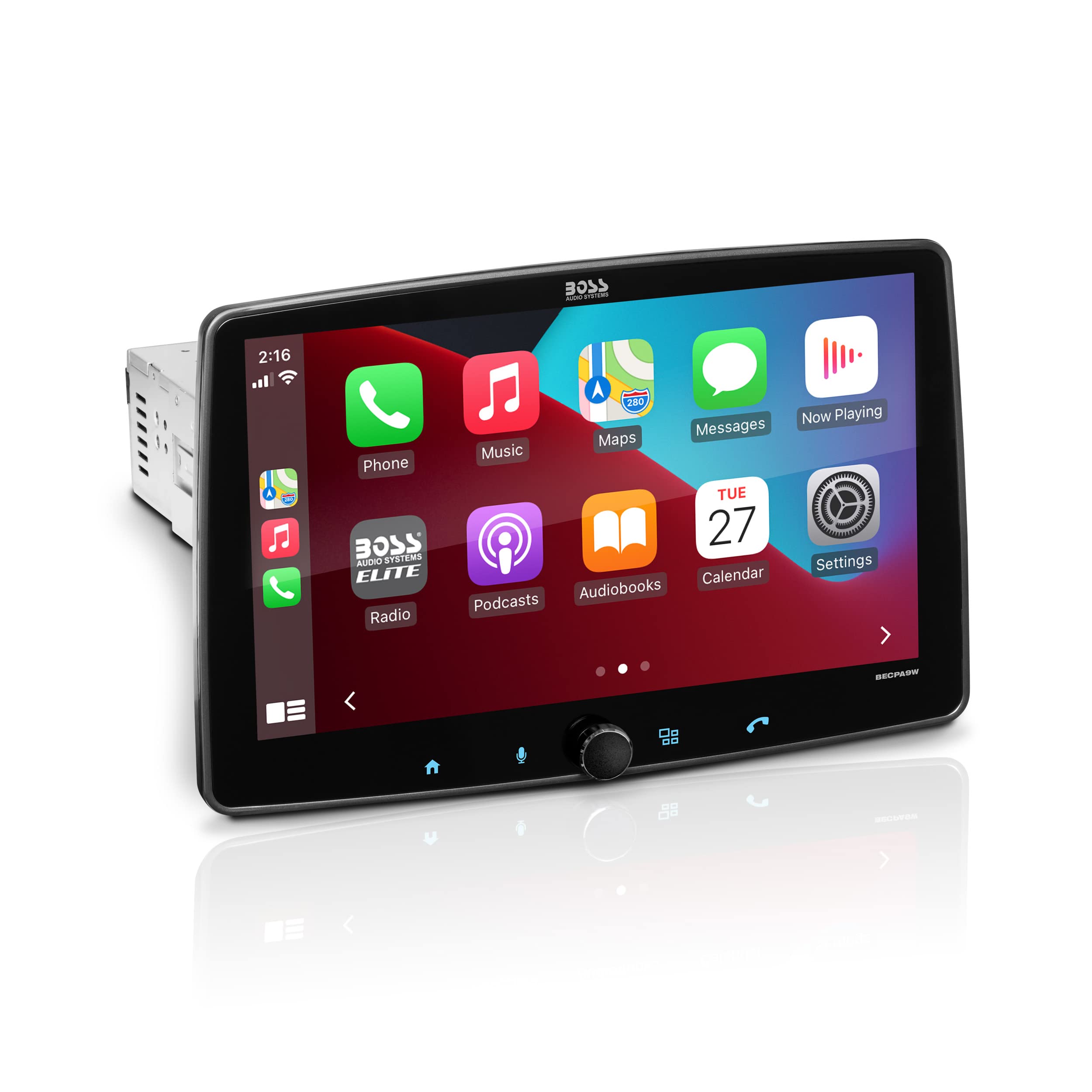 Boss Audio Systems Elite Becpa9W Car Stereo   Wireless Apple Carplay & Android Auto, 9 Inch Single Din Touchscreen, Bluetooth He