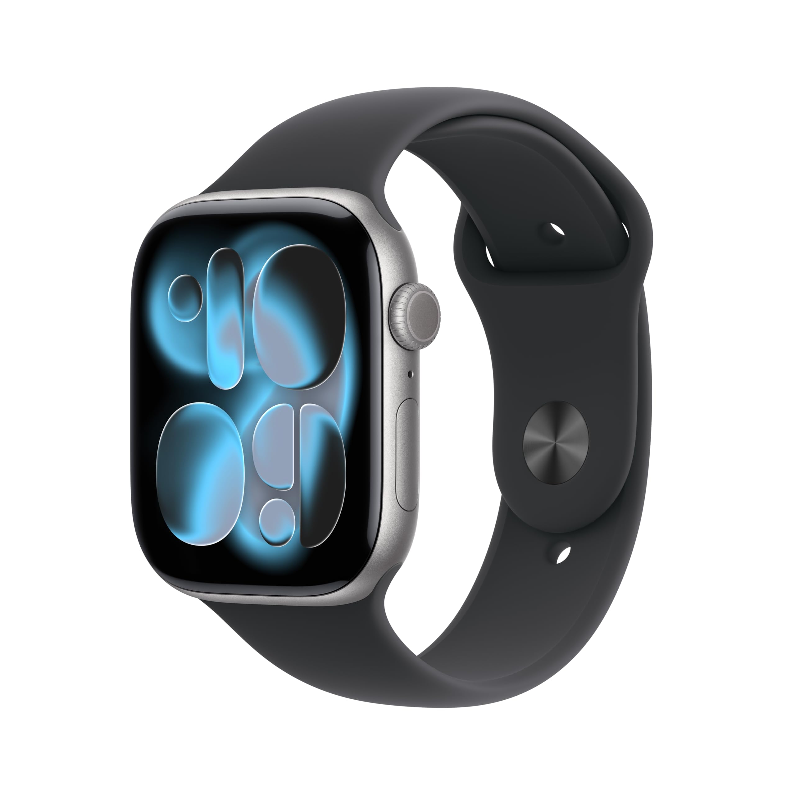 Apple Watch Series 11 [GPS 46mm] Smartwatch with Space Gray Aluminum Case with Black Sport Band - S/M. Sleep Score, Fitness Trac