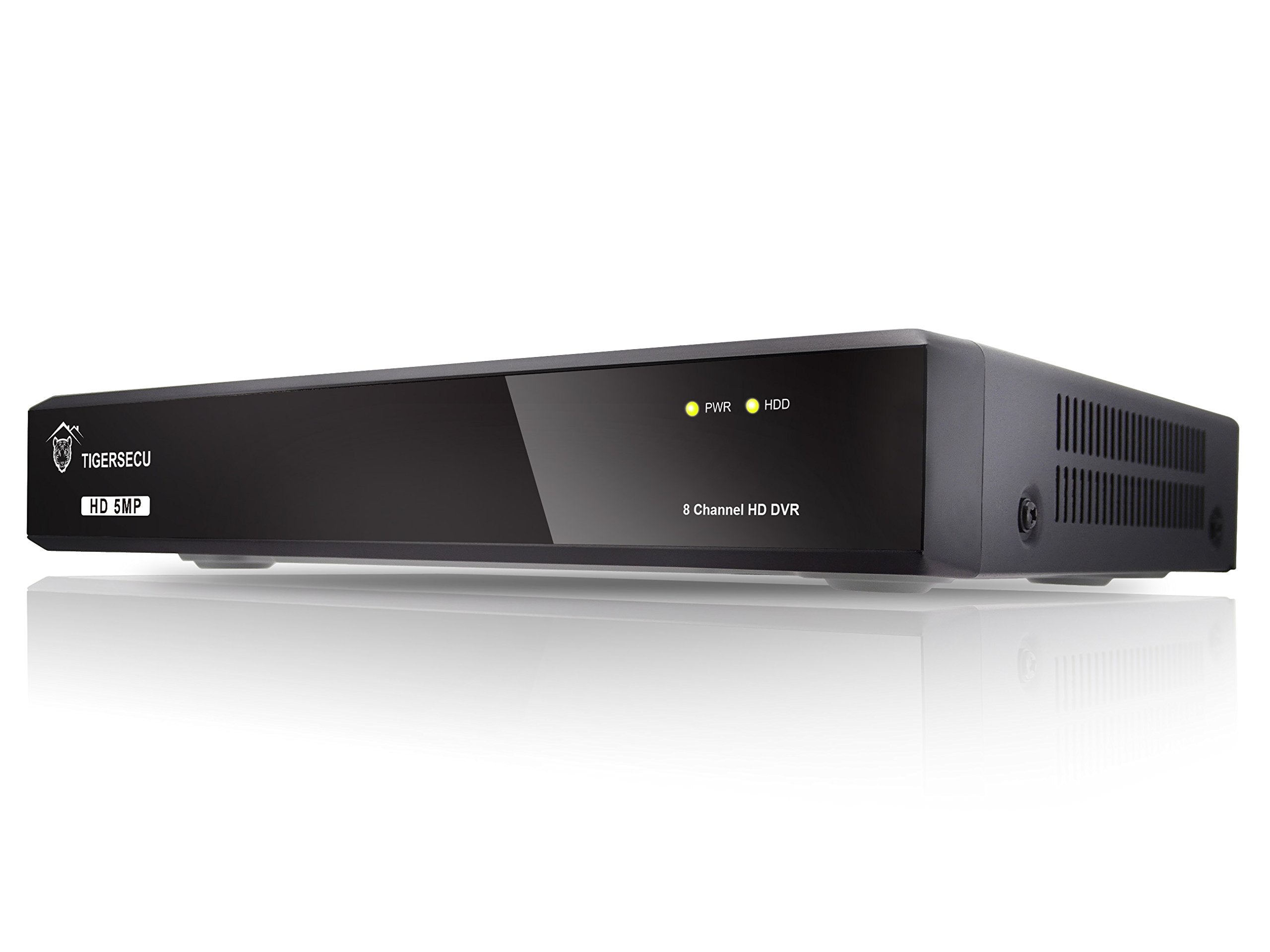 Tigersecu 5Mp Super Hd 8-Channel Hybrid 4-In-1 Dvr Security Recorder With 2Tb Hard Drive, For Use With 5Mp Hd-Tvi/Ahd/Cvi Camera