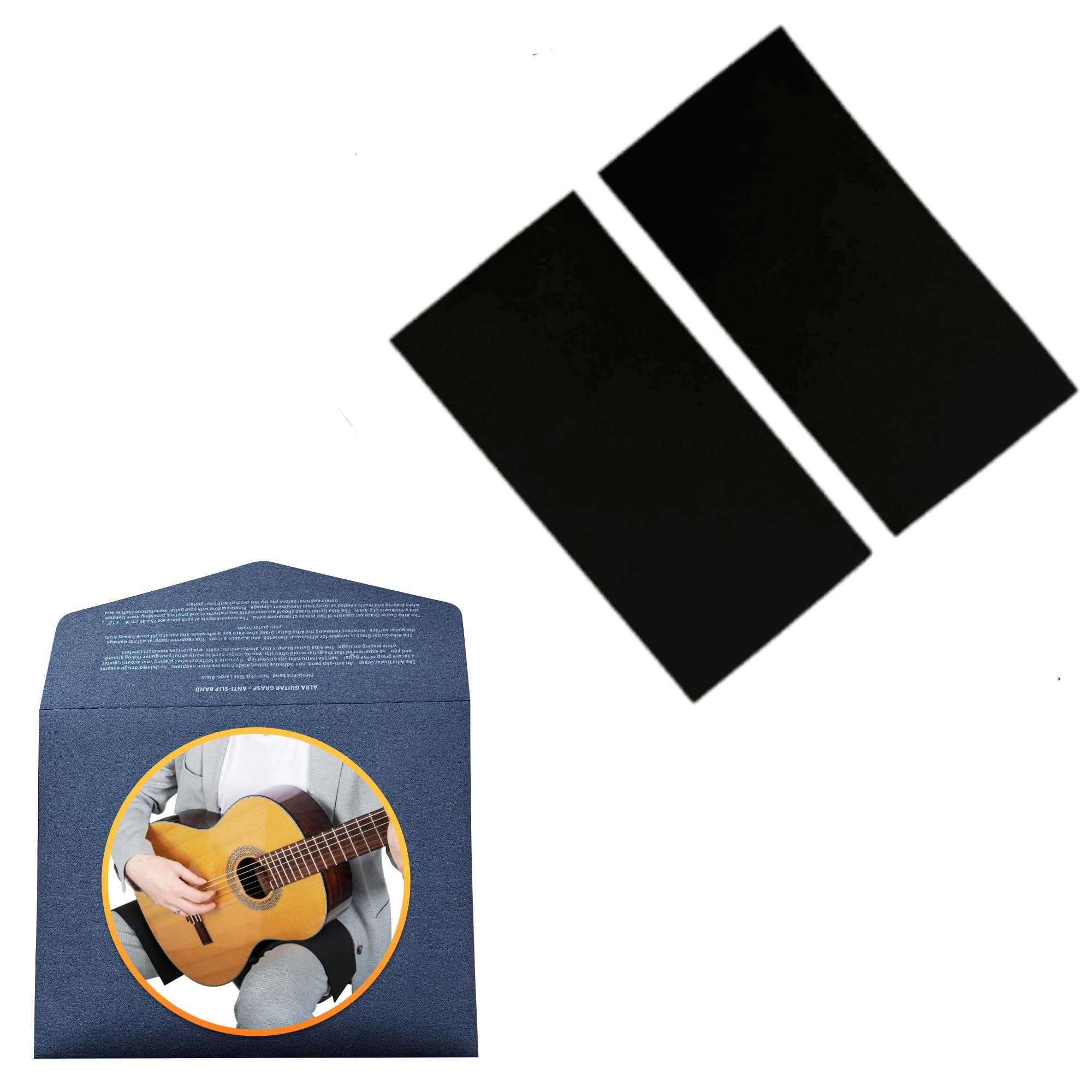 Alba Guitar Grasp   Anti Slip Band, Neoprene Band, Non Slip, Size Large, Black