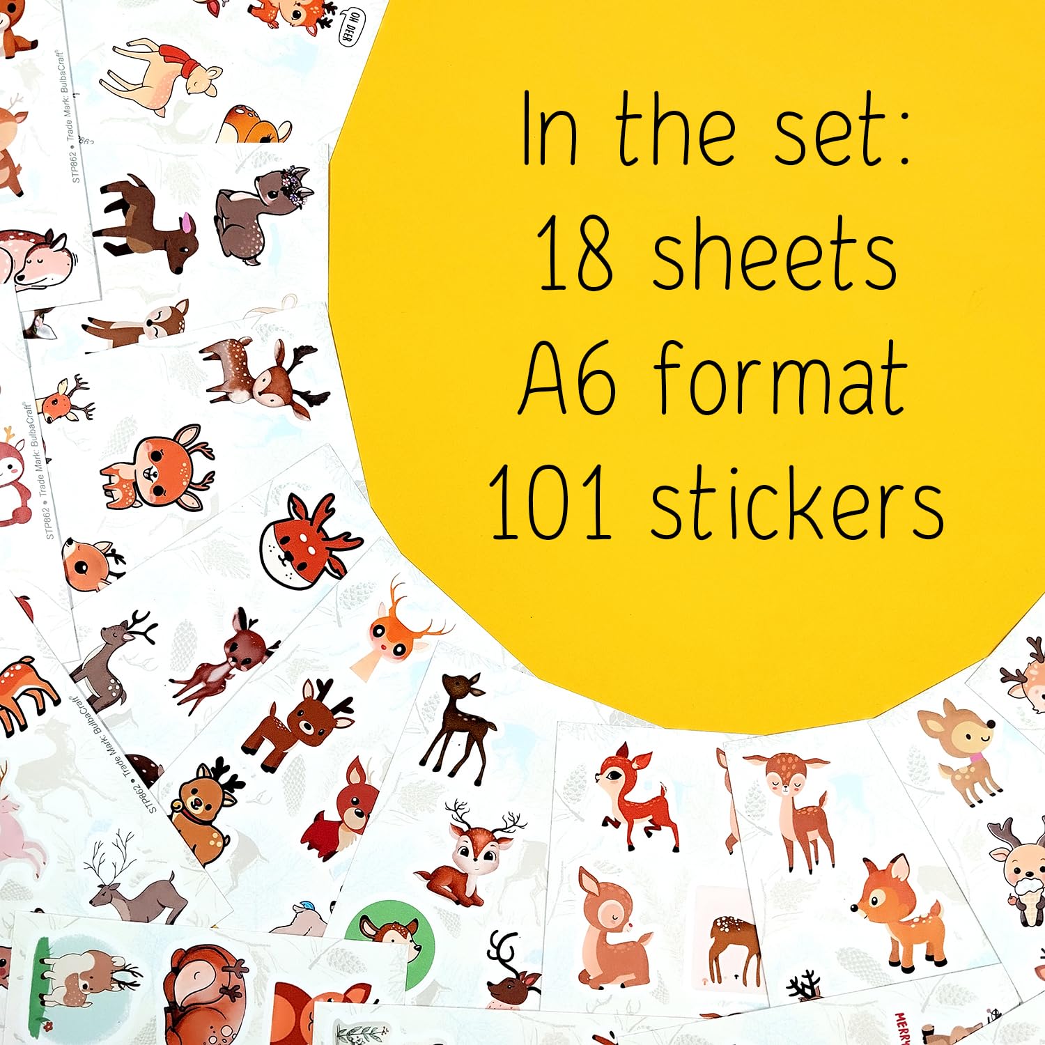 100Pcs Deer Stickers And Decals   Woodland, Gold, Whitetail, White Deer Stickers For Water Bottles & Laptops   Deer Birthday Par