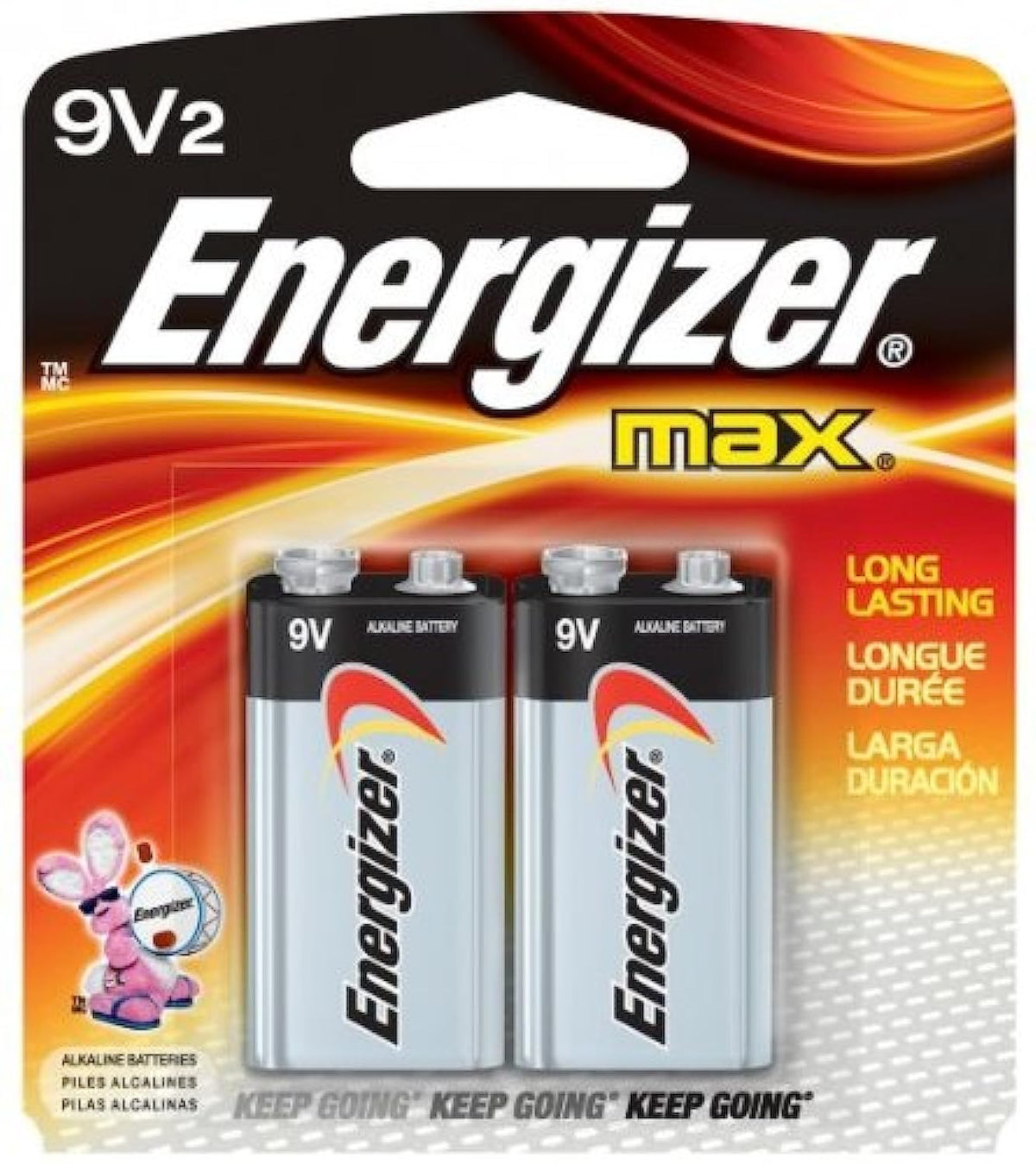 Energizer 9V Batteries, 2 Count Max Premium Alkaline 9 Volt