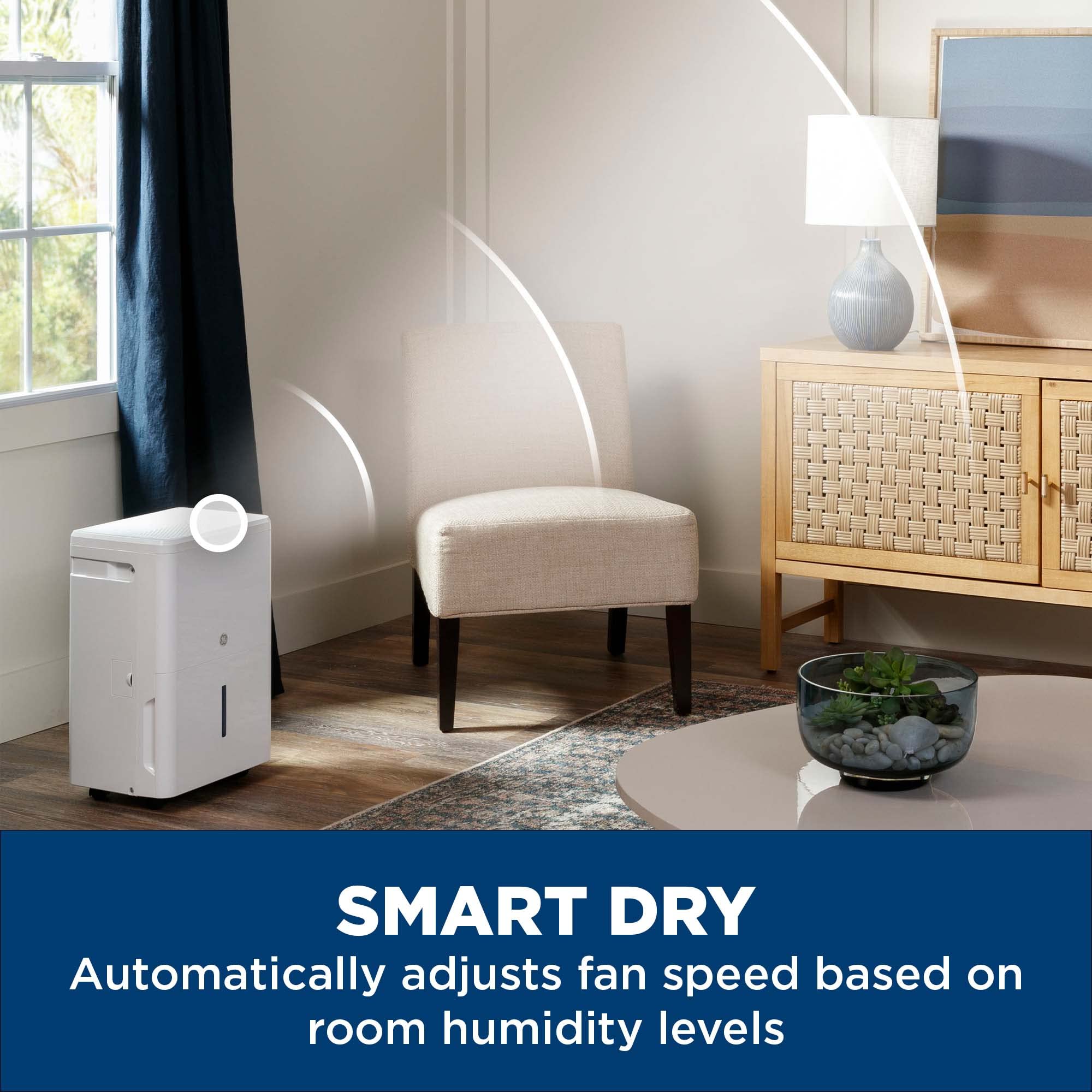 Ge Energy Star Portable Dehumidifier 35 Pint, Perfect For Bedroom, Basement & Garage Or Rooms Up To 3000 Sq Ft, Ideal For High H