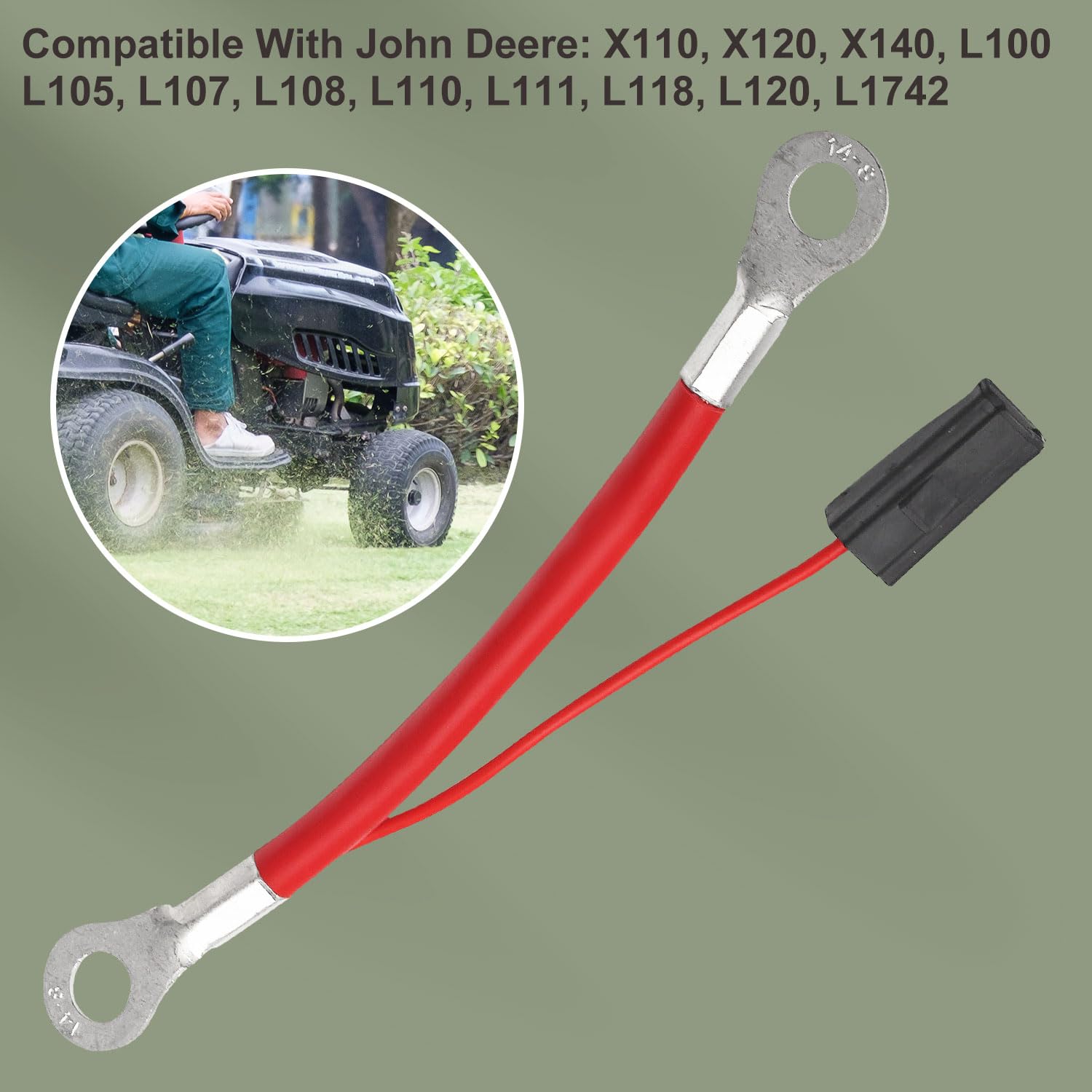 Gy20169 Positive Battery Cable Compatible With John Deere 102, 105, 115, 125, 135, L100, L110, L2048, La130, Lawn Tractors For 1