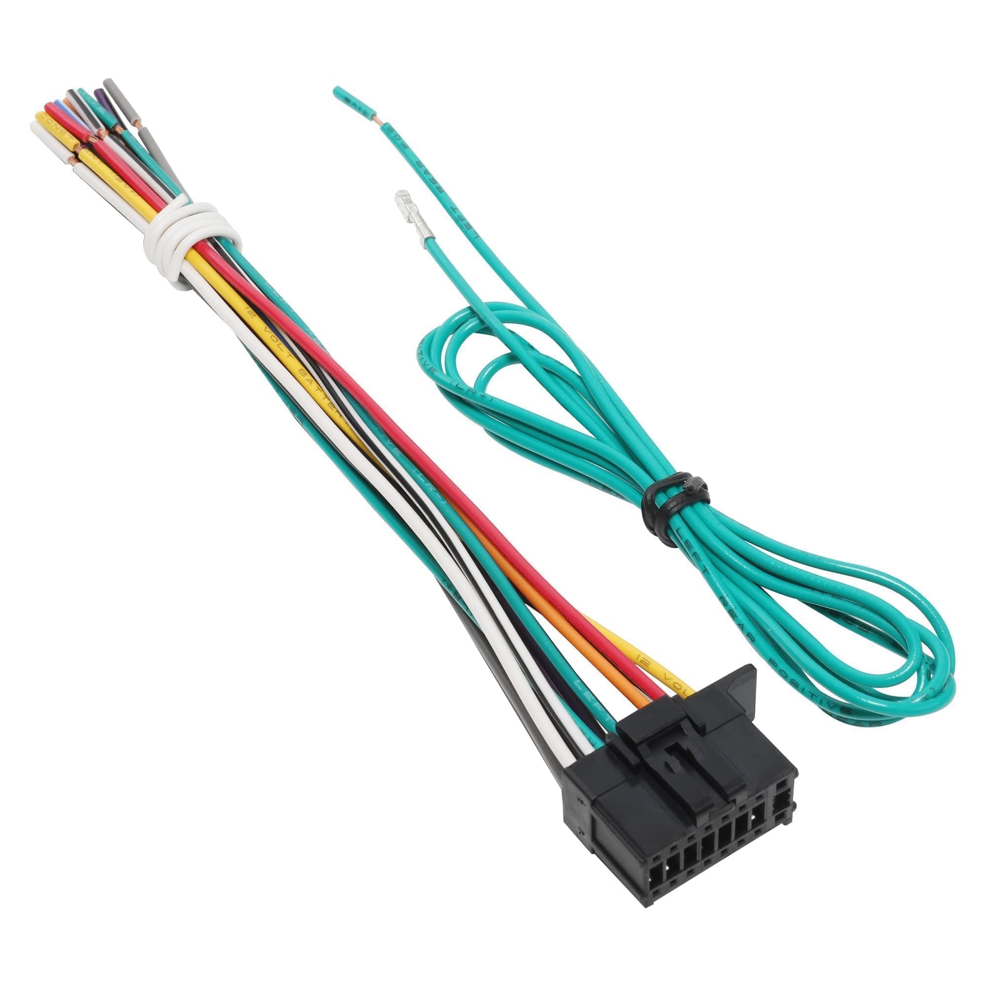 Nuith 16 Pin Pioneer Radio Stereo Wiring Harness Power Speaker Plug Dvd Power Cord Replacement For Pioneer Deh Avh Avic Mvh Fh S