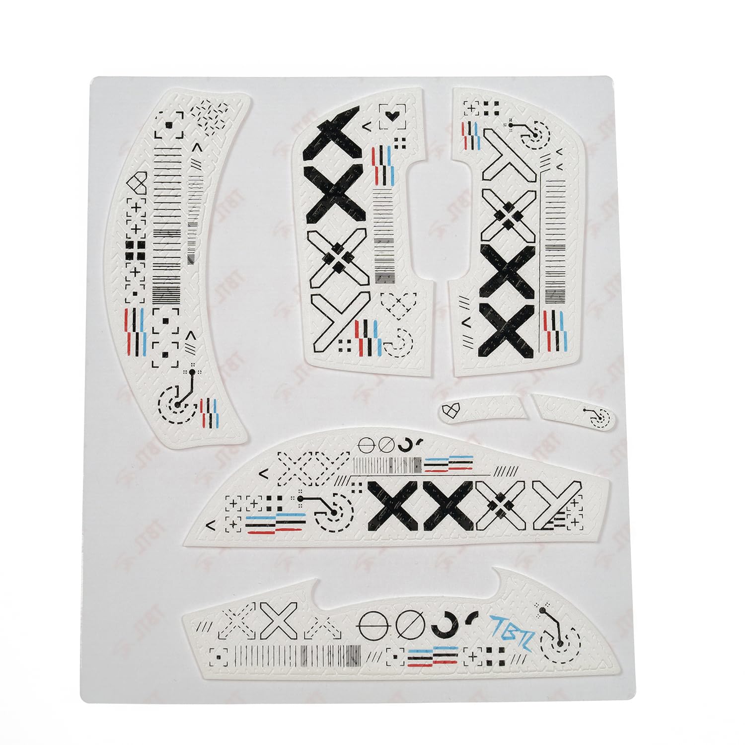 Hokeyio Mouse Grips For Logitech G Pro X Superlight Non Slip Suck Sweat Pre Cut Without Mouse Print-Set White Crimping 0.5Mm