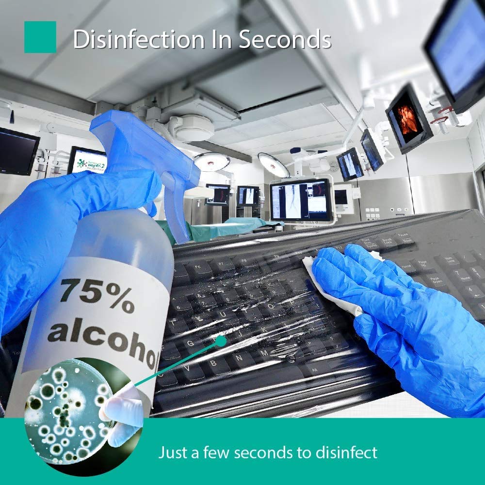 Green Onions Supply[20 Pack] Universal Keyboard Cap. Fully Covered Flat Style 0.025Mm Superb Tactile Feeling Waterproof Anti Dus