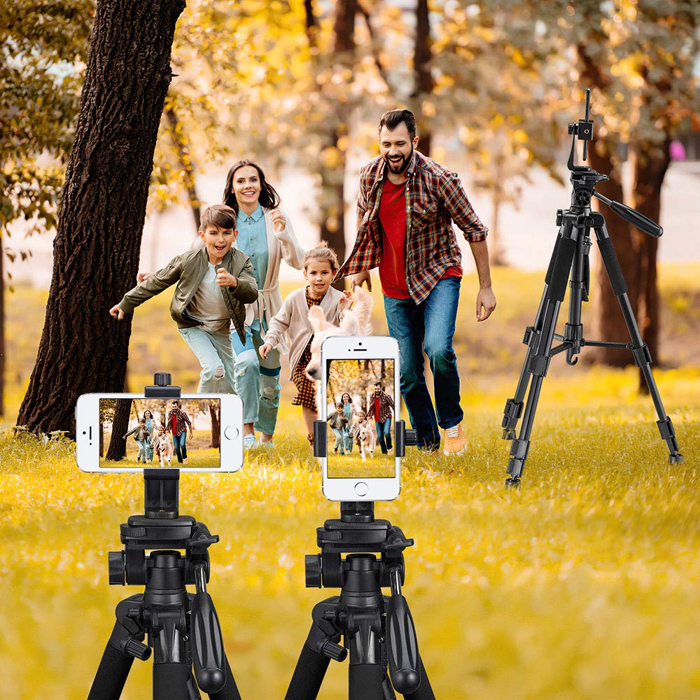 Phone Tripod Mount Adapter/Universal Tripod Cell Phone Holder, Fits Any Smartphone, 1/4'' Standard Screw, Rotating Vertical And