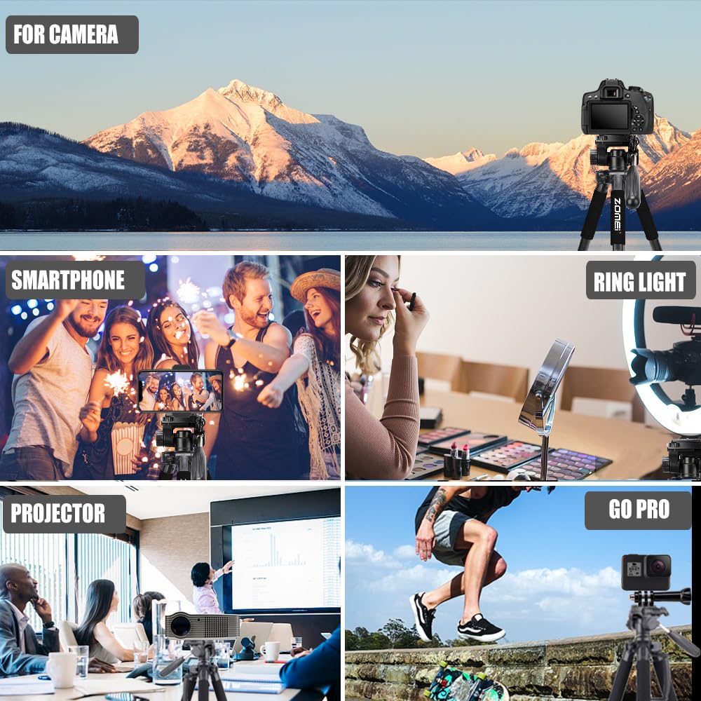 Zomei Tripod 74    Camera Tripod, Aluminum Professional Heavy Duty Camera Tripod Stand, Tripod For Camera Dslr Slr With Carry Ba