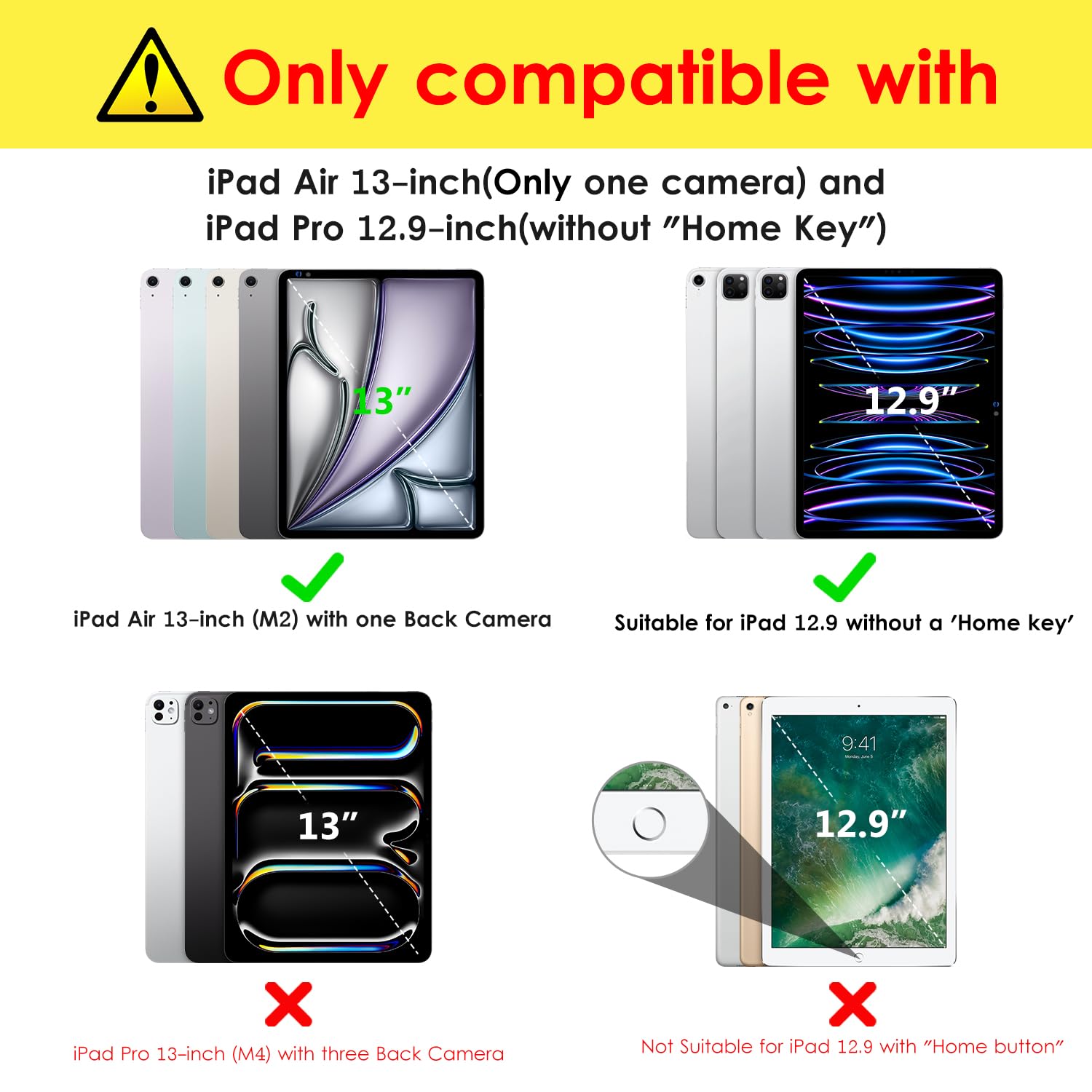 Dttocase For Ipad Pro 12.9 Case 6Th/5Th/4Th/3Rd Generation 2022/2021/2020/2018,Clear Back Cover[Built In Pencil Holder,Auto Slee