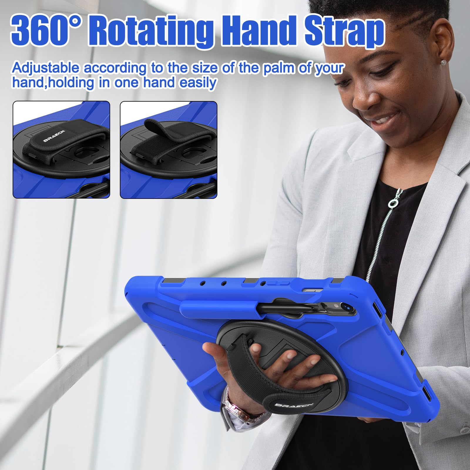 Braecnstock For Samsung Galaxy Tab S9/S8/S7 Case 11'' 2023/2022/2020 S9 Fe Case 10.9'' 2023 Shockproof Protective Galaxy Tab S9/