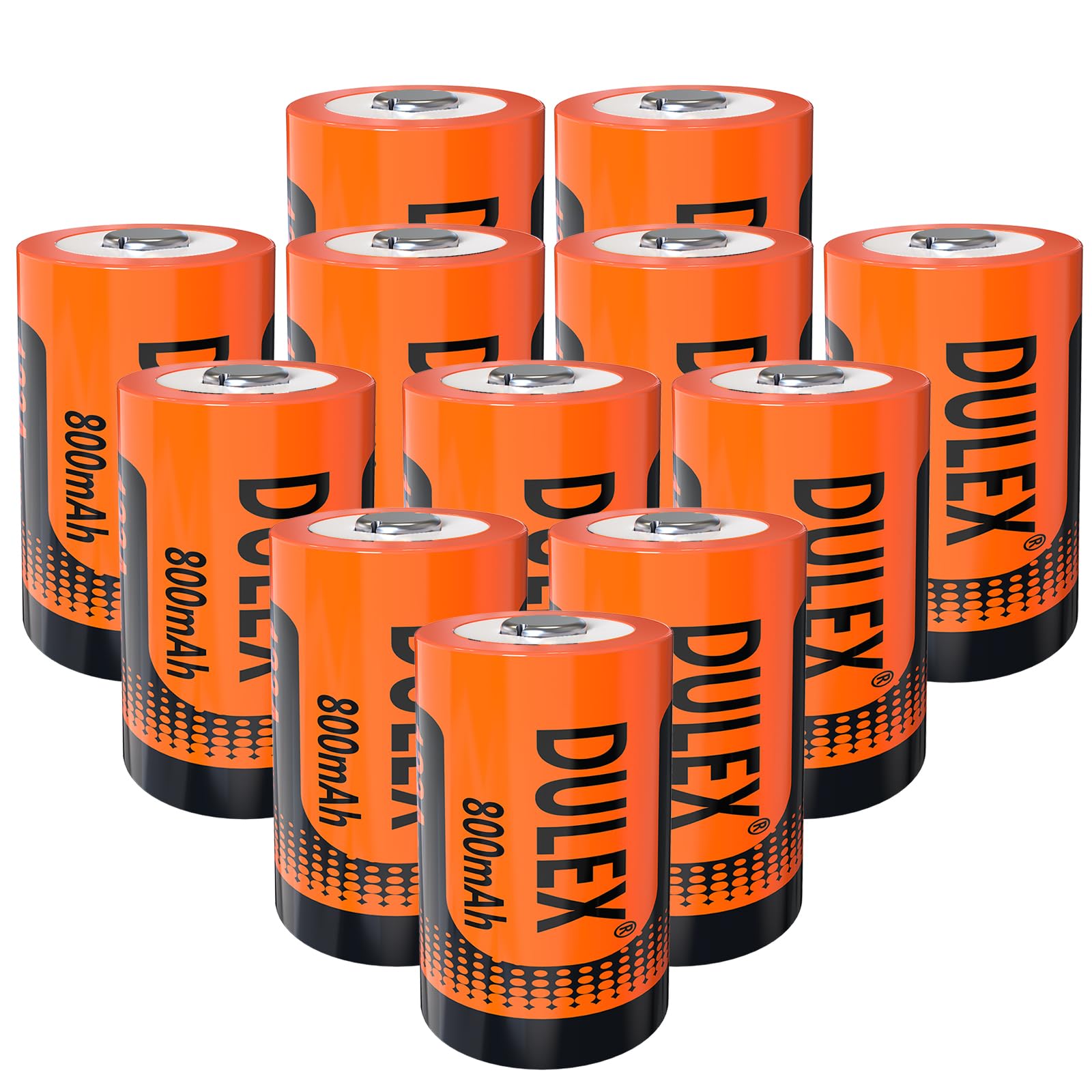 DULEX 12-Pack 3.7V 800mAH CR123A Rechargeable Batteries Replacement CR123A Lithium Batteries for Arlo VMS3130 VMC3030 3200 3330 