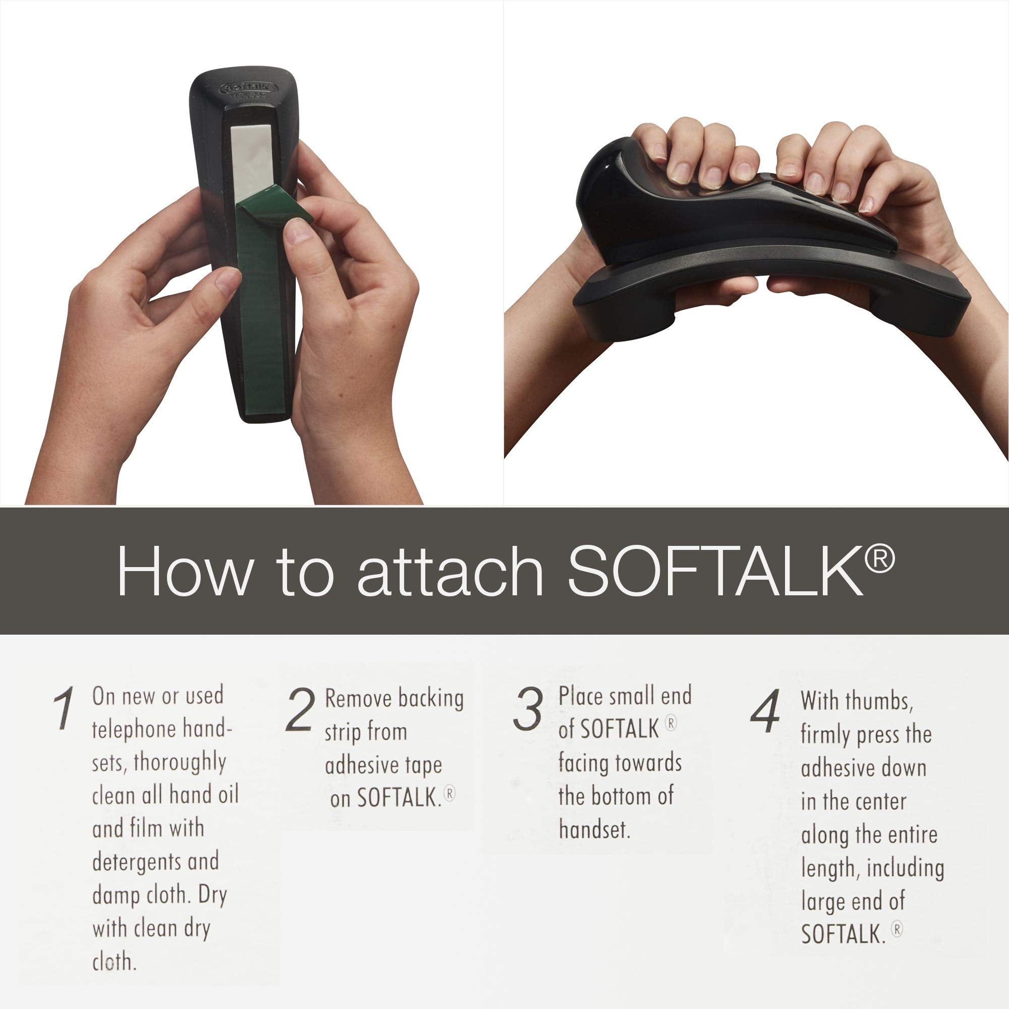 Softalk Ii Black Phone Shoulder Rest | Landline Telephone Accessory (00801M)