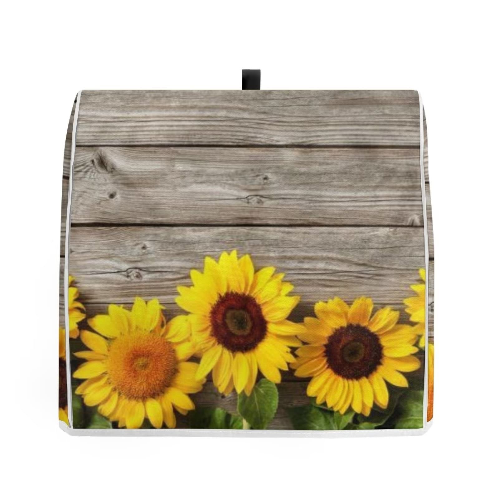 Huisefor Stand Mixer Cover Compatible With Kitchen Aid Mixer, Cute Sunflower Kitchen Appliance Dustproof Covers With Accessories