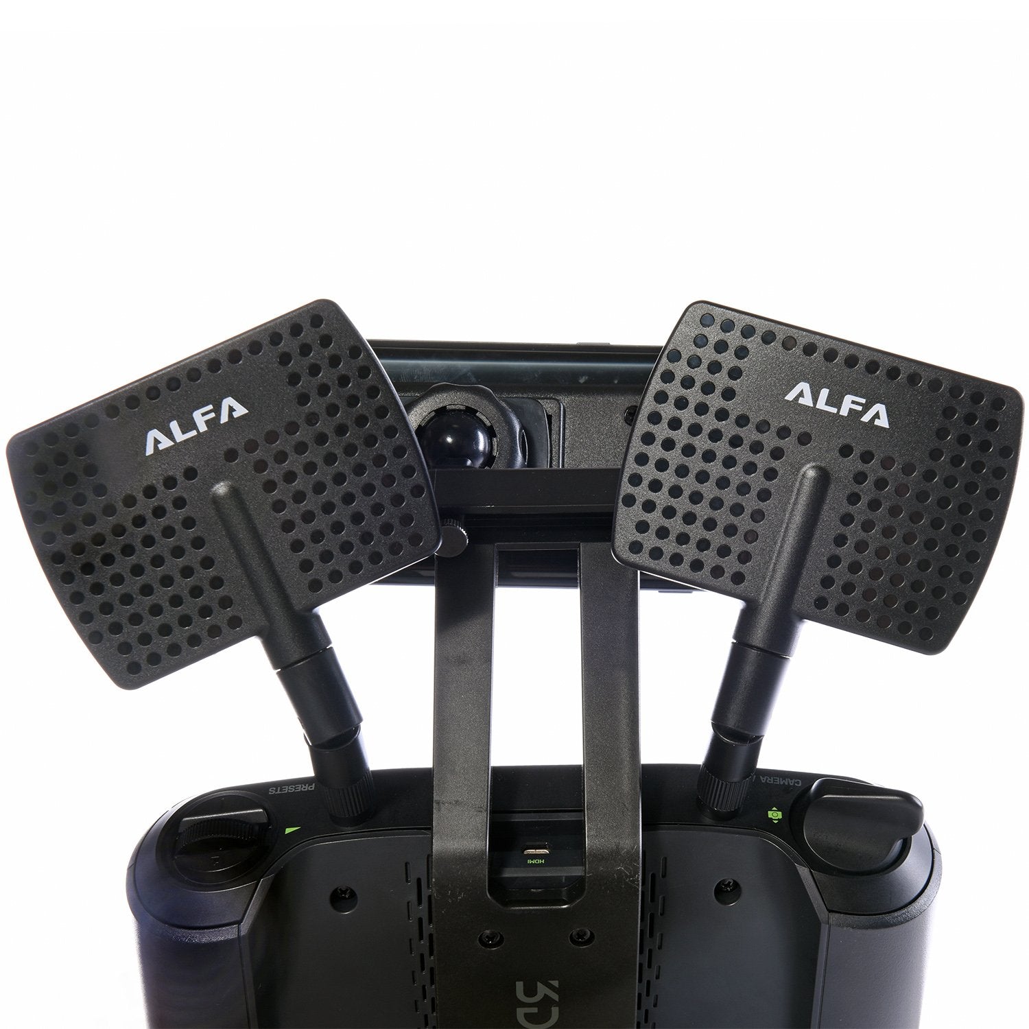 Alfa 2.4Hgz 7Dbi Rp Sma Panel Screw On Swivel Antenna Netwrok Adaptors   Also Works For 3Dr Solo Drone, Dji Phantom 3 Drone, Yuneec Typhoon H St16 Controller, Adds Range