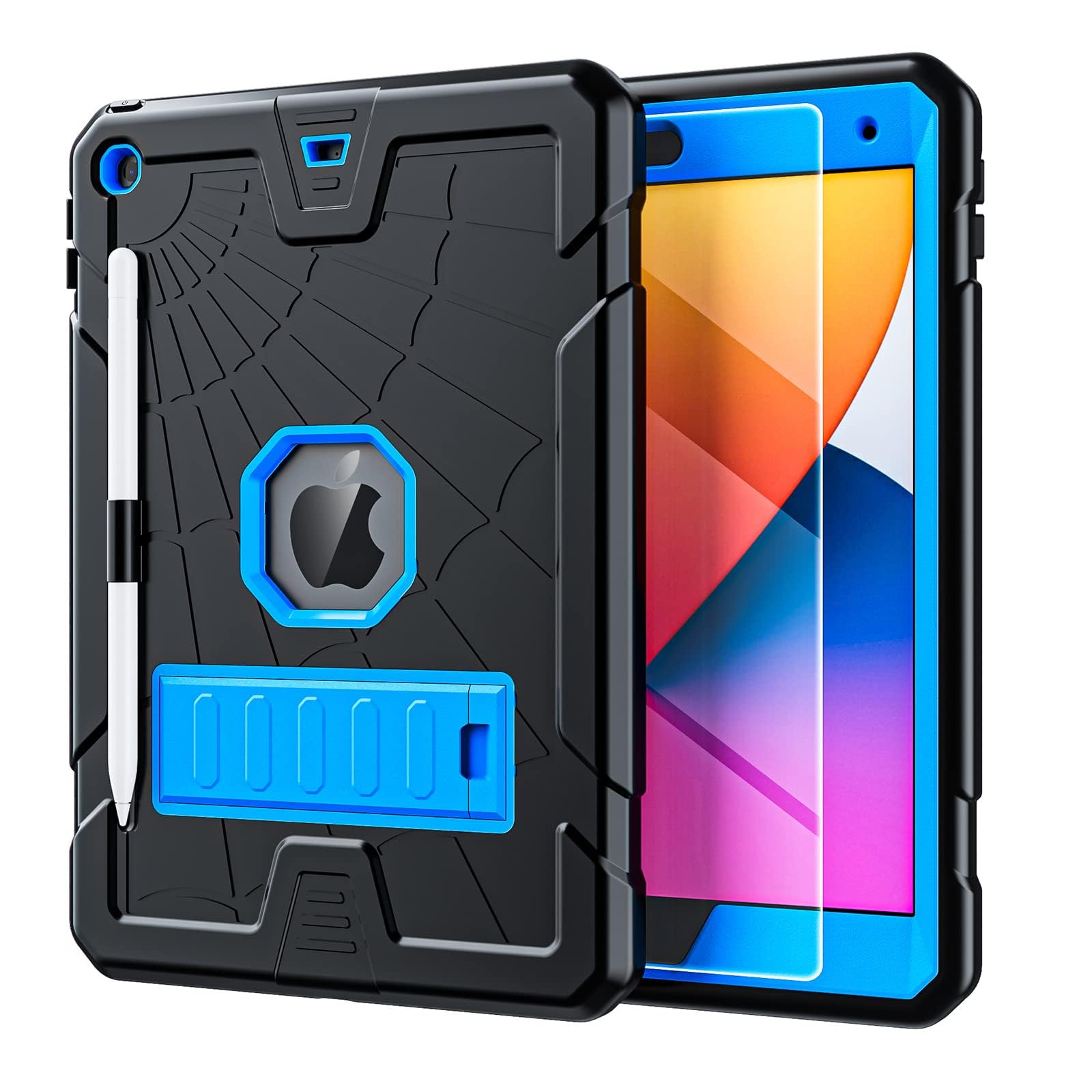 Tsqqst Ipad 9Th Generation Case 2021 / Ipad 8Th Generation Case 2020 / Ipad 7Th Generation Case 2019 With Glass Screen Protector