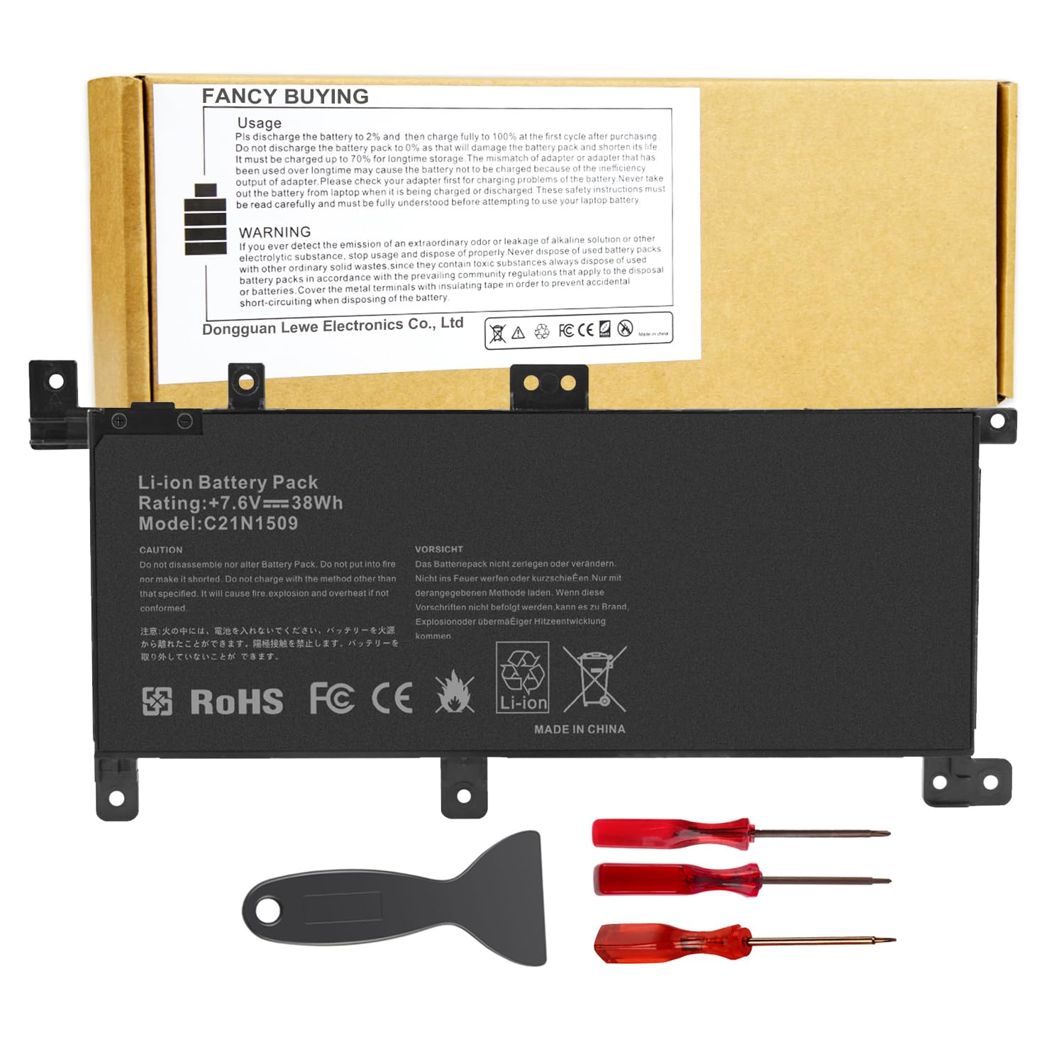 Fancy Buying C21N1509 Laptop Battery For Asus A556 A556U X556 X556Ua X556Ub X556Uf X556Uj X556Uq X556Ur X556Uv K556 K556U Vivobo