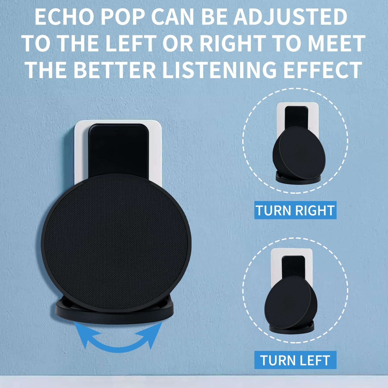 Shinar Wall Mount Holder For Echo Pop, Outlet Hanger Stand For Echo Pop With Cable Management, Premium Space Saving Stand Hanger