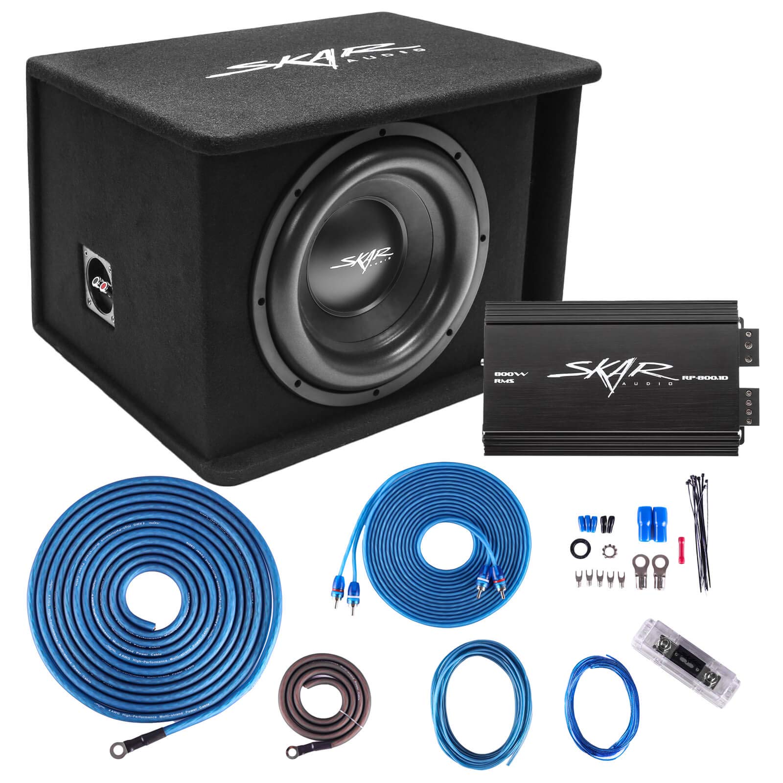 Skar Audio Single 12' Complete 1,200 Watt Sdr Series Subwoofer Bass Package   Includes Loaded Enclosure With Amplifier