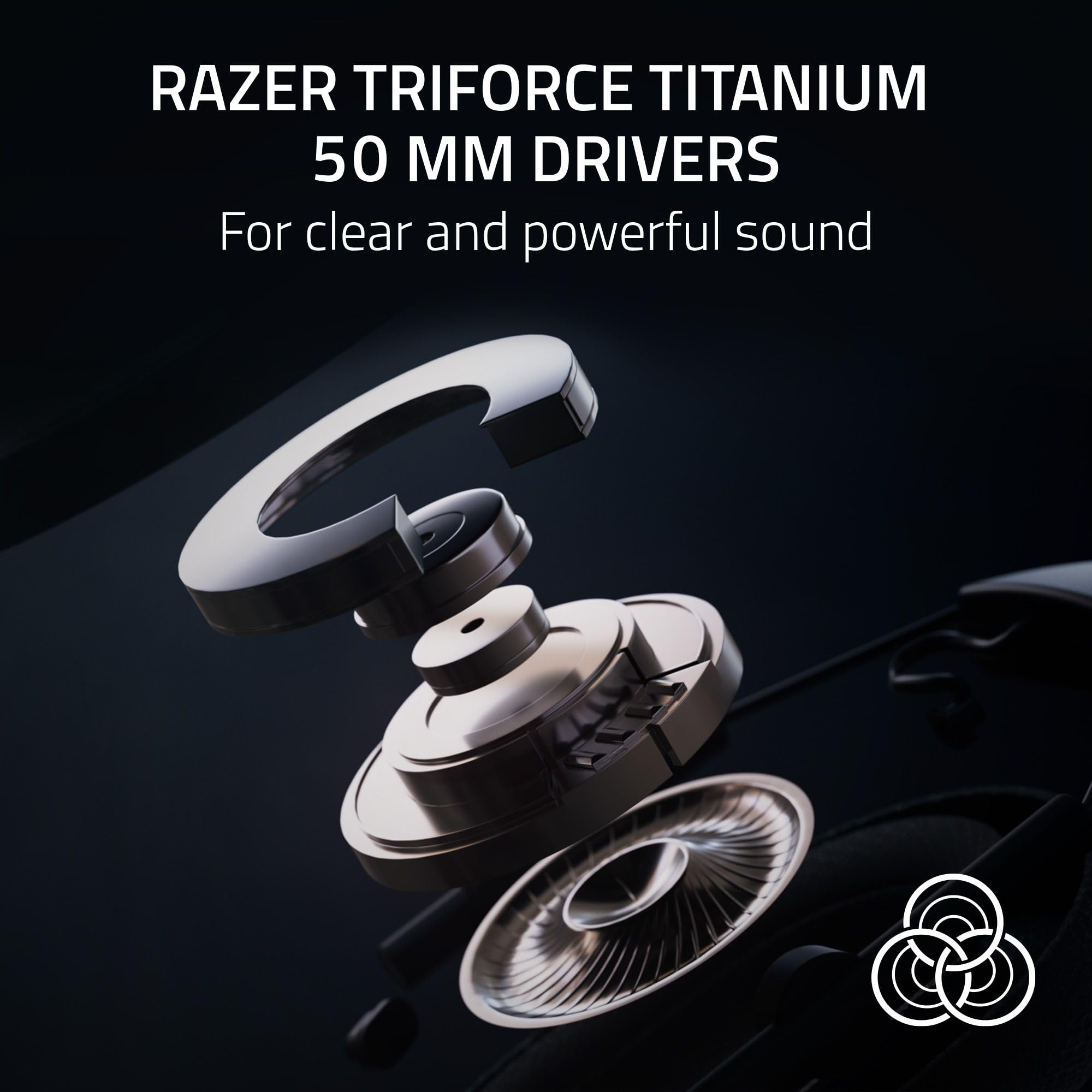Razer Blackshark V2 Hyperspeed Wireless Gaming Headset: 2.4Ghz, Bluetooth Or Usb - Thx Spatial Audio - Titanium 50Mm Drivers - 7