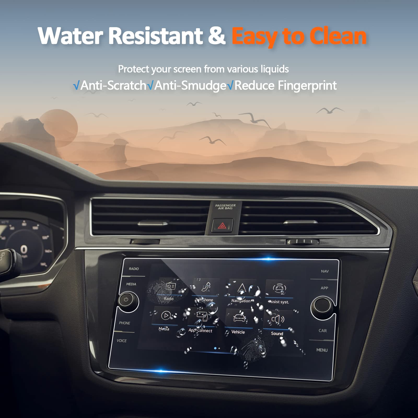 Cdefg Screen Protector For Volkswagen Jetta 2021 2022 2023 2024 Accessories Touch Screen For Vw Jetta Sel Gli 2024 Radio Display Screen Cover  8' Tempered Glass