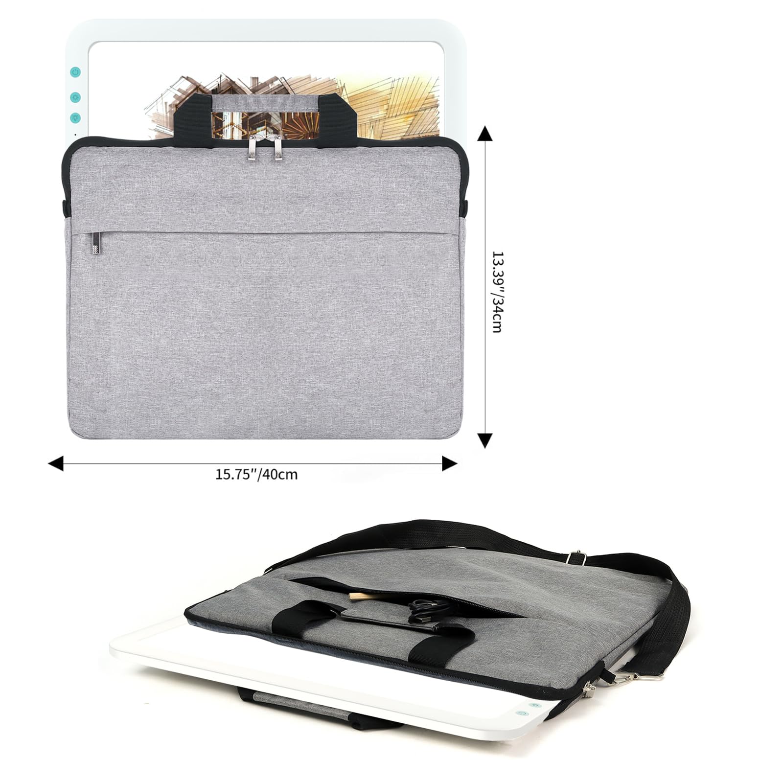 Toheto A4 Rechargeable Led Super Bright Light Pad With Carry Bag For Cricut Weeding Vinyl Tool, Portable Wireless 3500Mah Batter