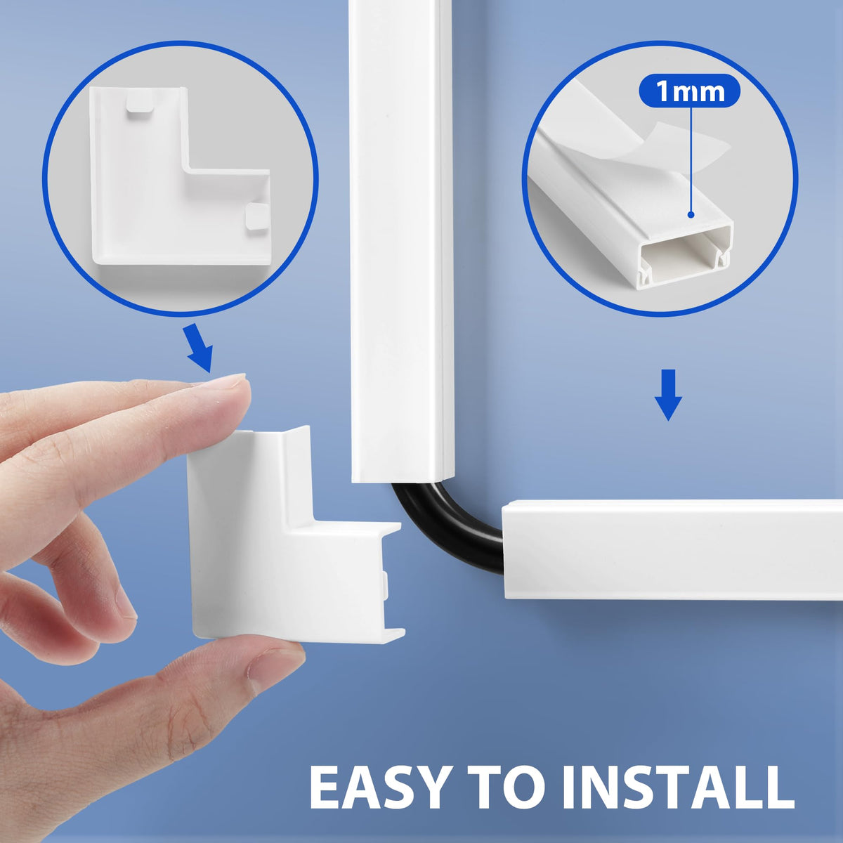 Cord Cover Wall Kit, Yclyc 157In Wire Covers For Cords Tv Cord Hider F ...