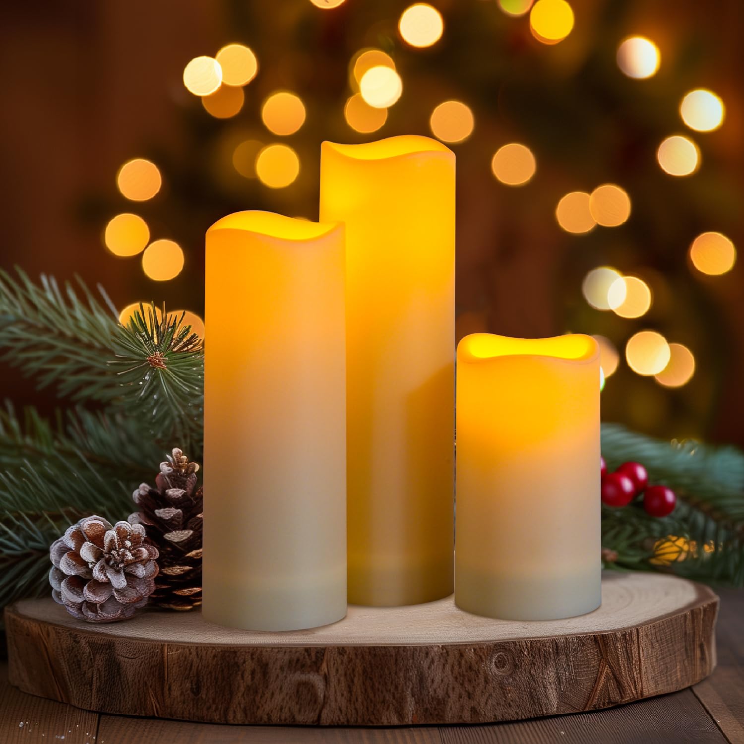 Anjaylia Flameless Candles Led Candles Battery Operated Candles With Flickering Flame 4'' 5'' 6'' 7'' Pack Of 12, Remote Control